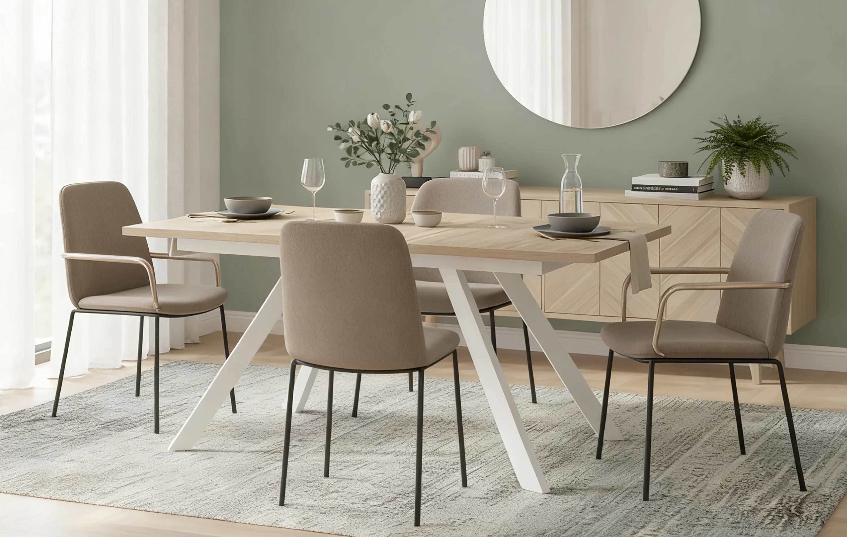 Ausziehtisch LARS - Stabiles Metallgestell 120-160cm für 4-6 Personen - Image 7
