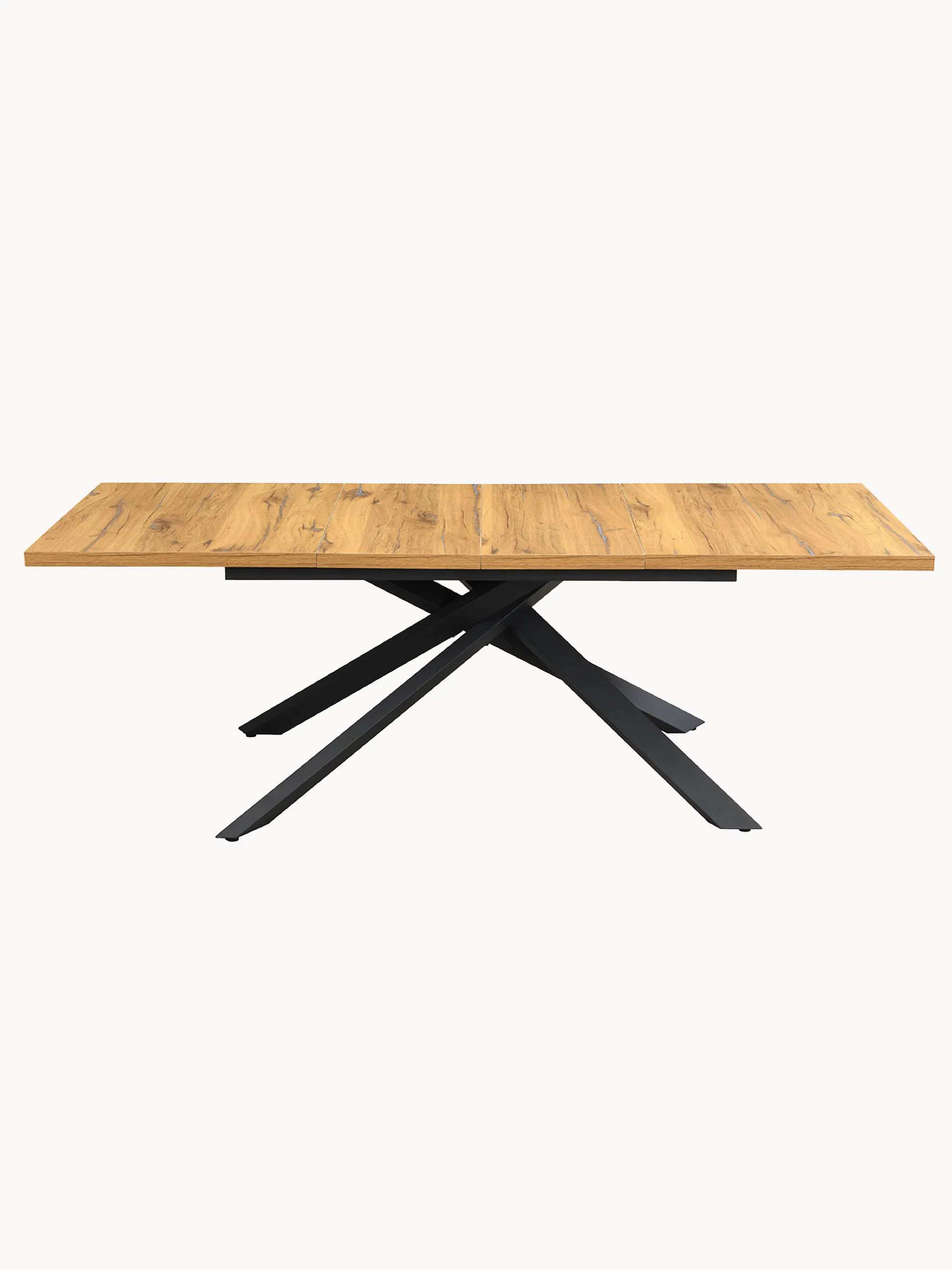 Ausziehtisch MALTE | mit 2 Einlegeplatten | 140-220x90x76 cm | Gestell Schwarz pulverbeschichtet - Image 17