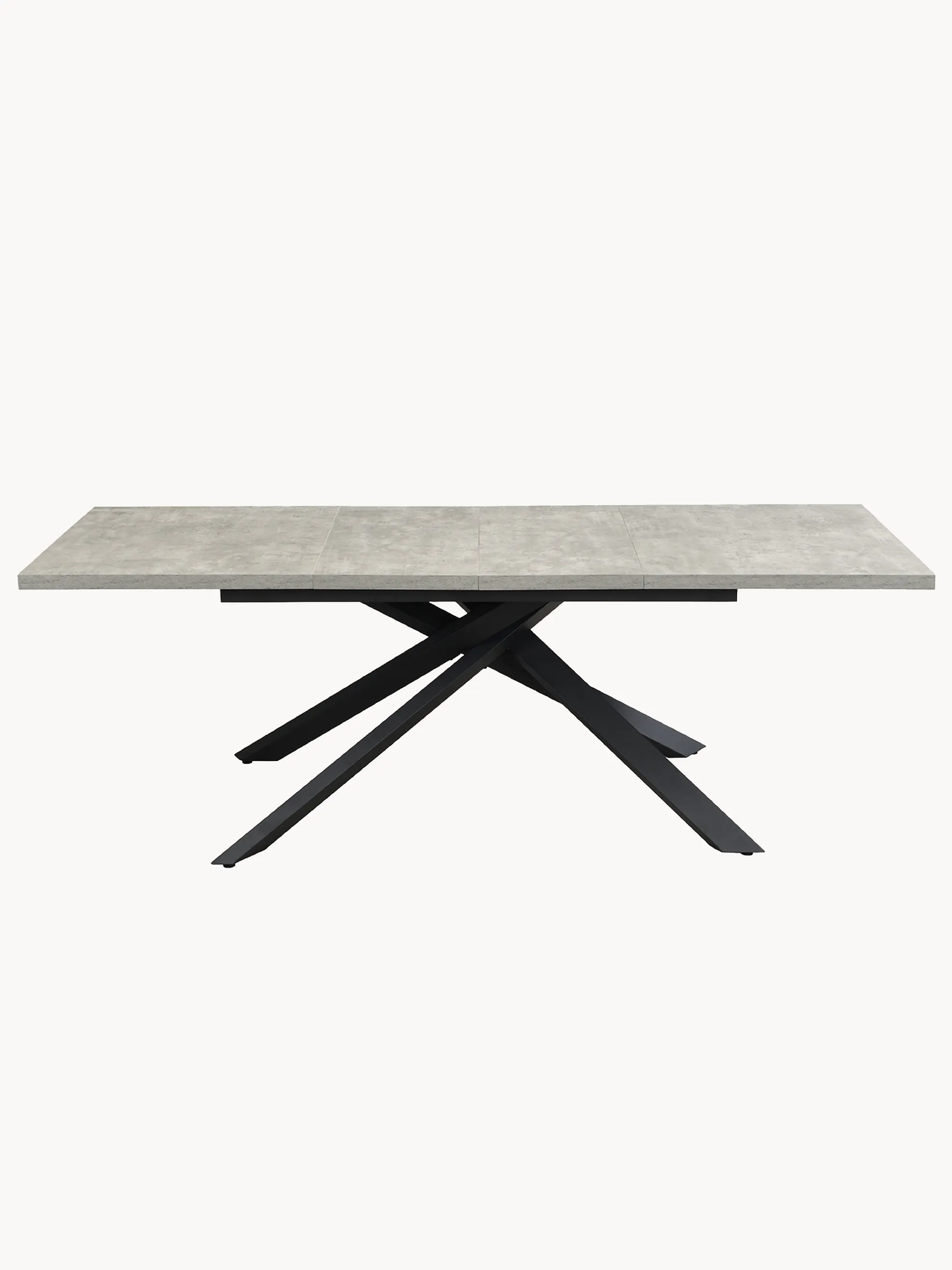 Ausziehtisch MALTE | mit 2 Einlegeplatten | 140-220x90x76 cm | Gestell Schwarz pulverbeschichtet - Image 7