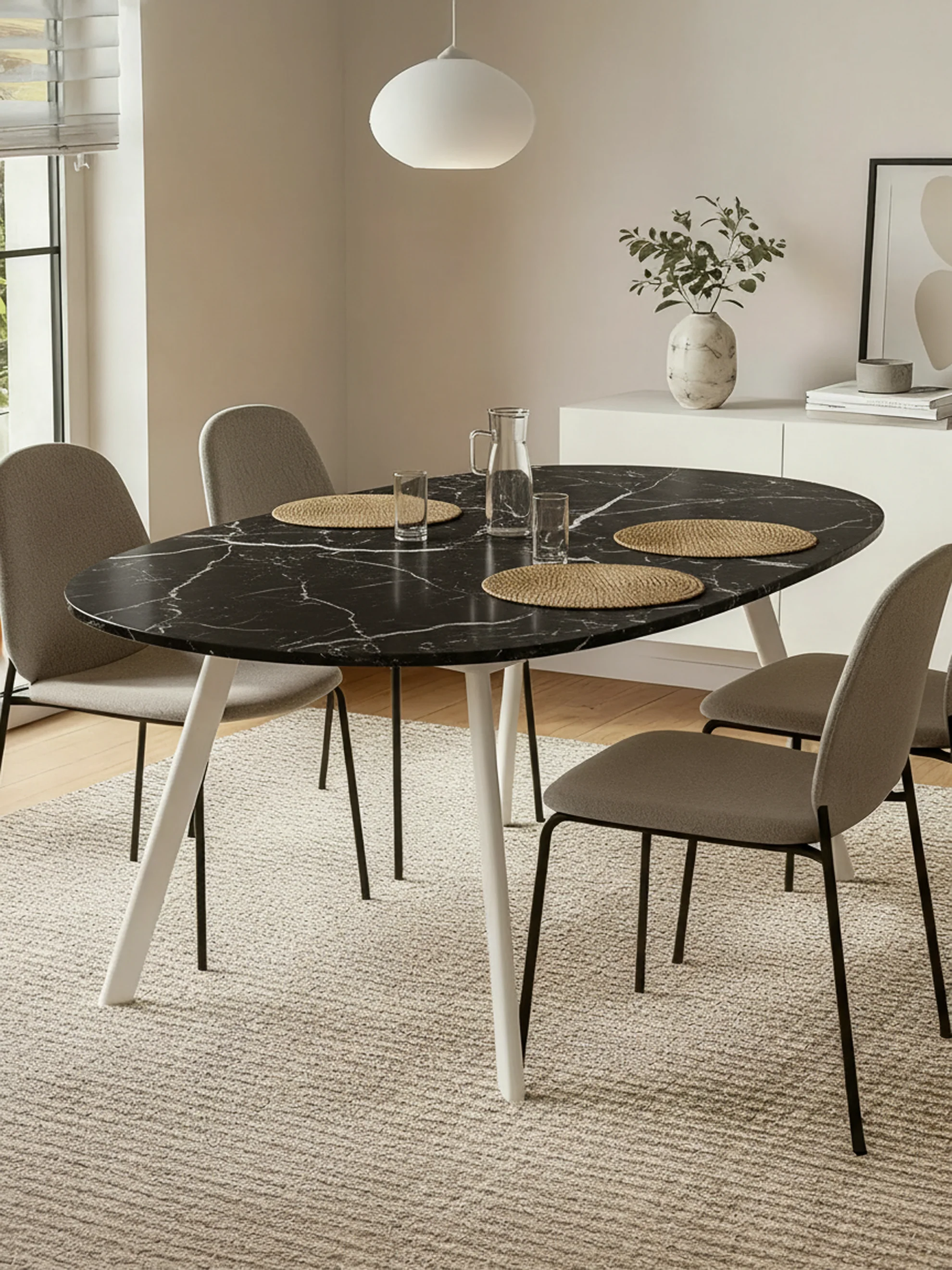 Ausziehtisch TILL- Runder Esstisch 120cm Durchmesser auf 150cm erweiterbar 4-6 Personen - Image 12