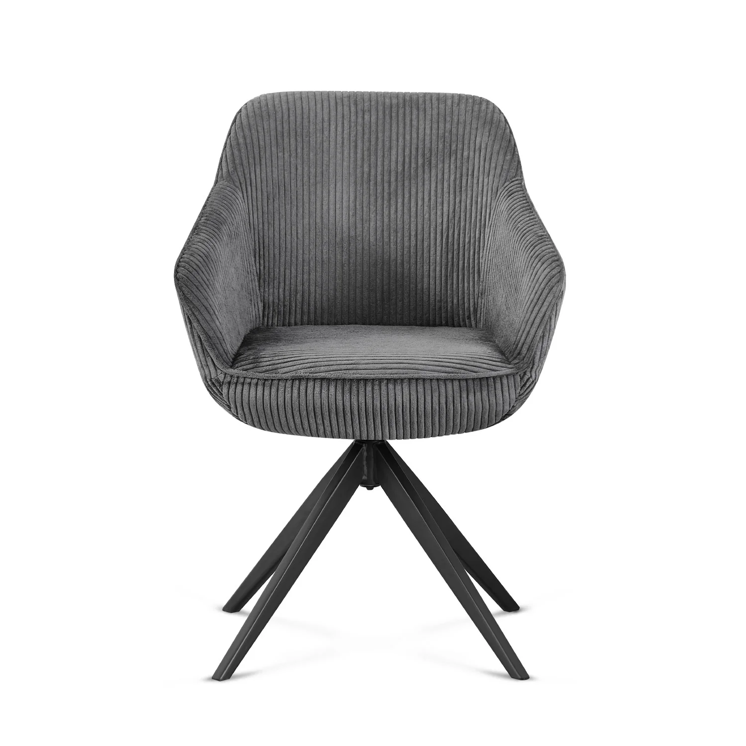B-Ware Drehstuhl ARVIT, Dunkelgrau, Cord | mit 360°-Drehfunktion | - Image 4