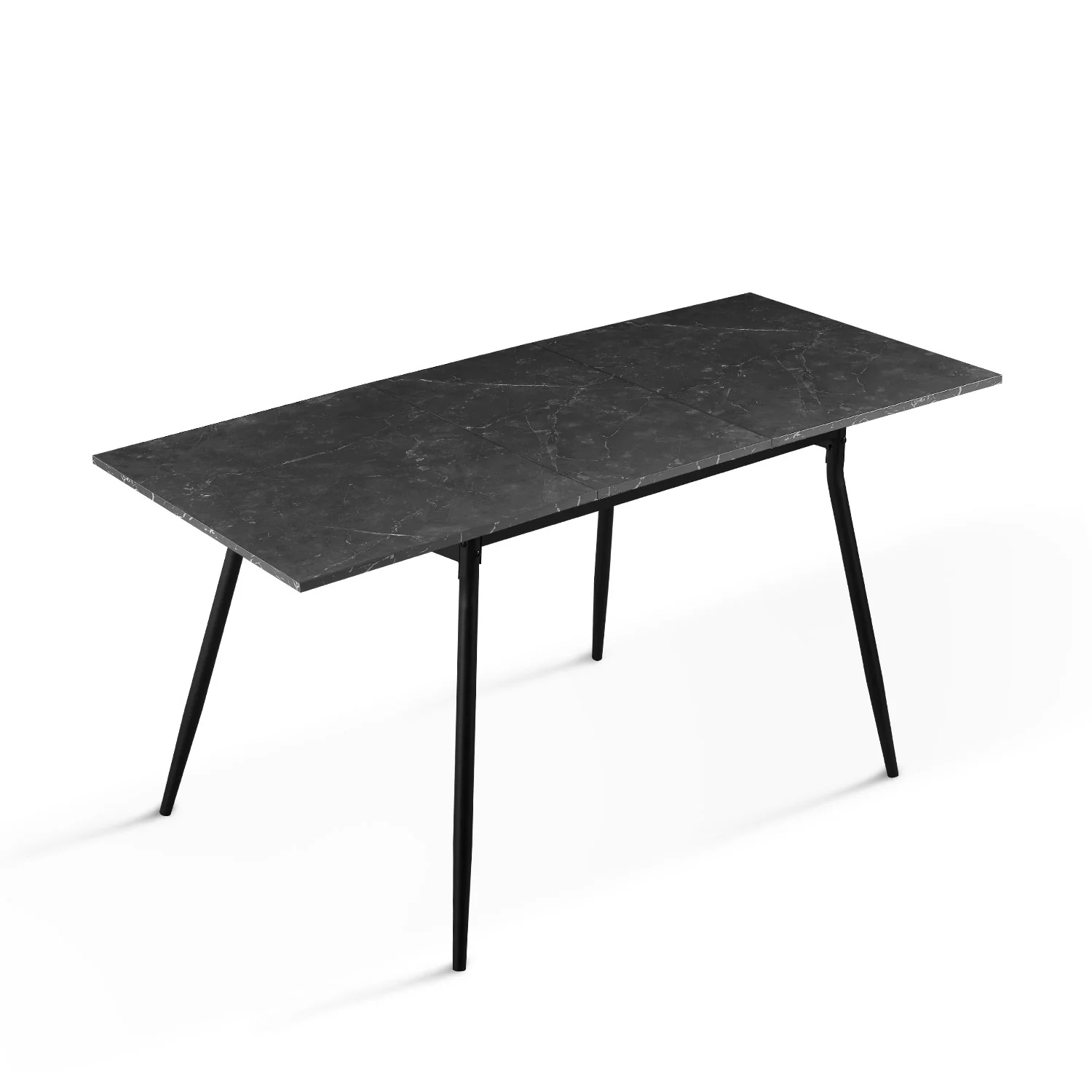 B-Ware Esstisch LIO, 120-160cm Marmor-Schwarz - Image 4