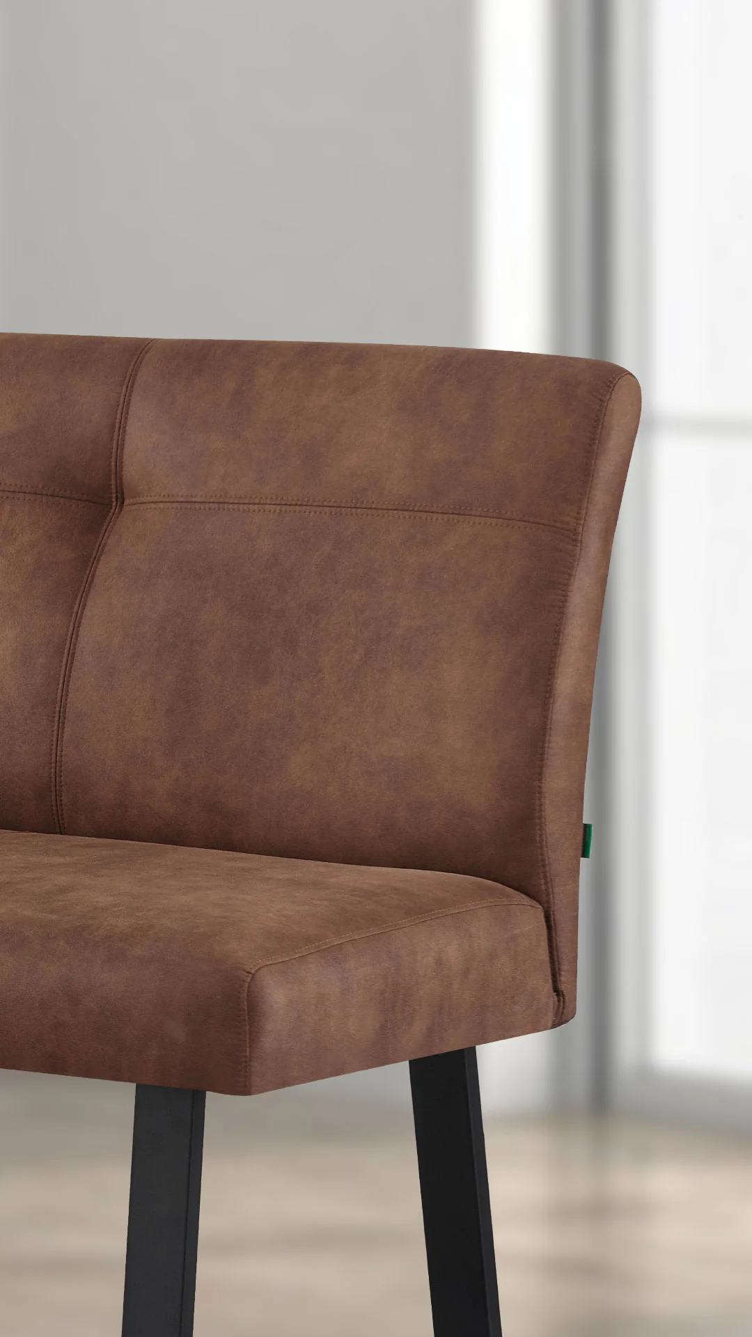 B-Ware Esszimmerbank JOY - Leder braun - Image 4