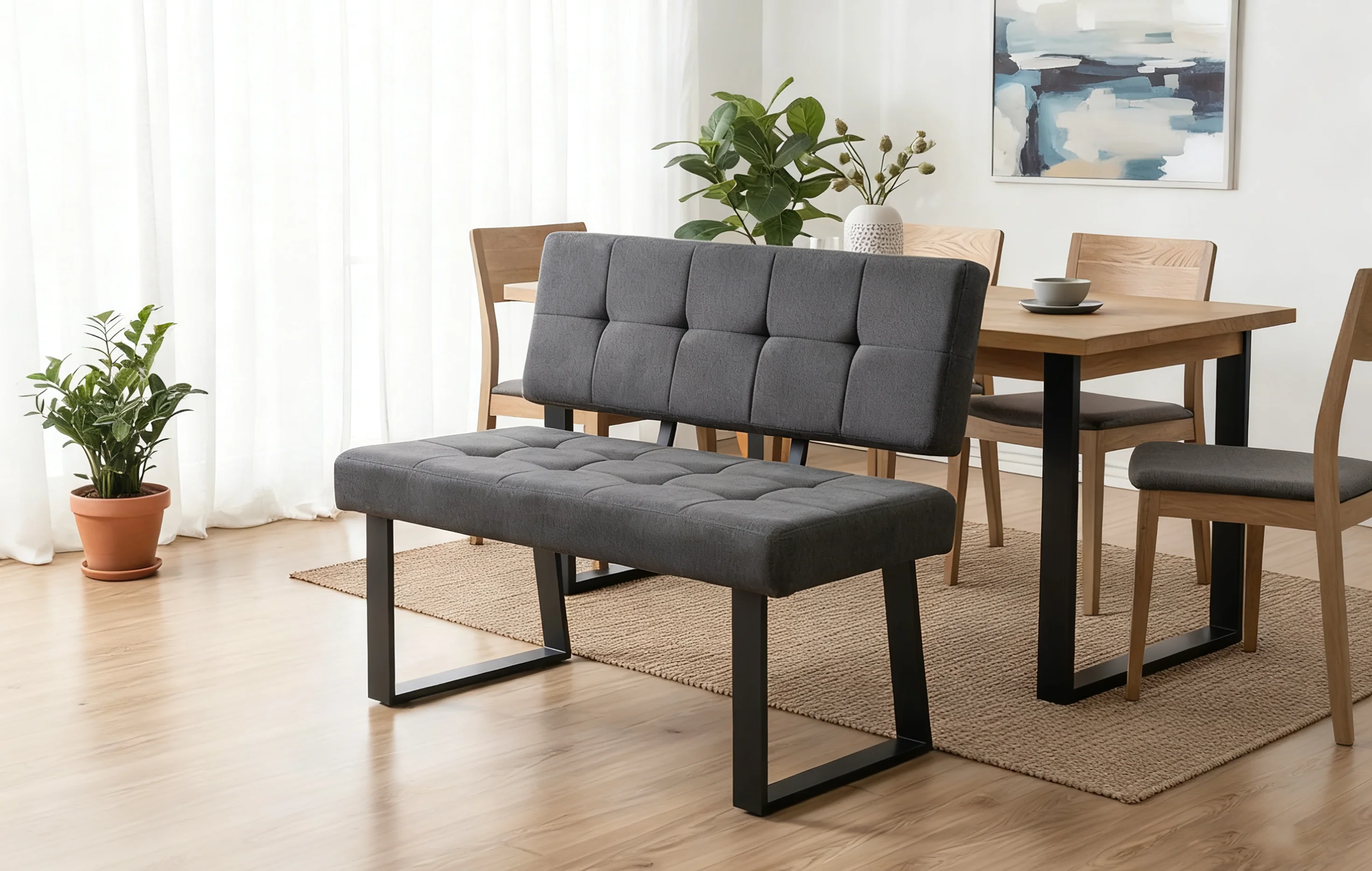B-Ware Sitzbank SIGFRID, Anthrazit, 100cm - Image 5