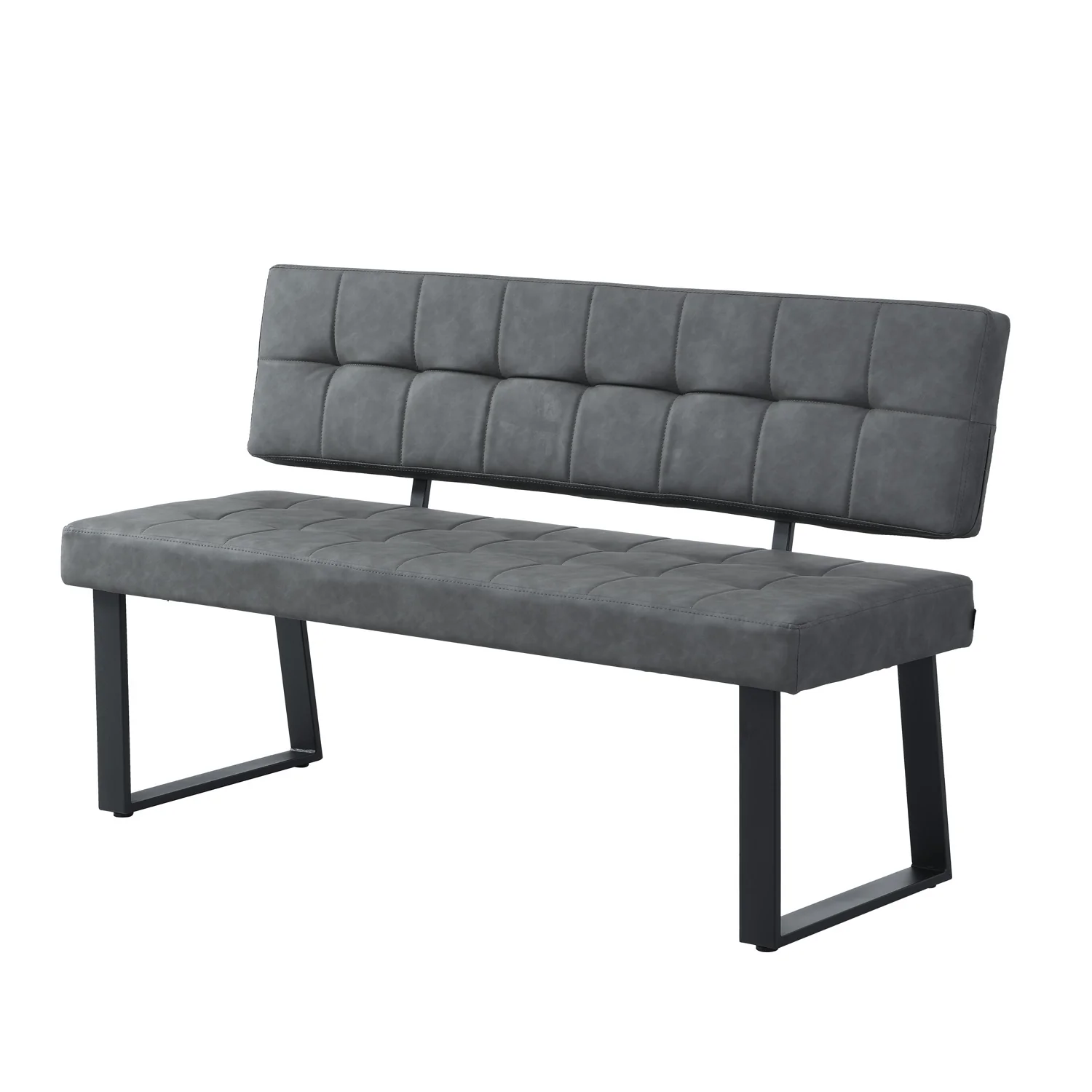 B-Ware Sitzbank SIGFRID, Kunstleder Schwarz, 140cm