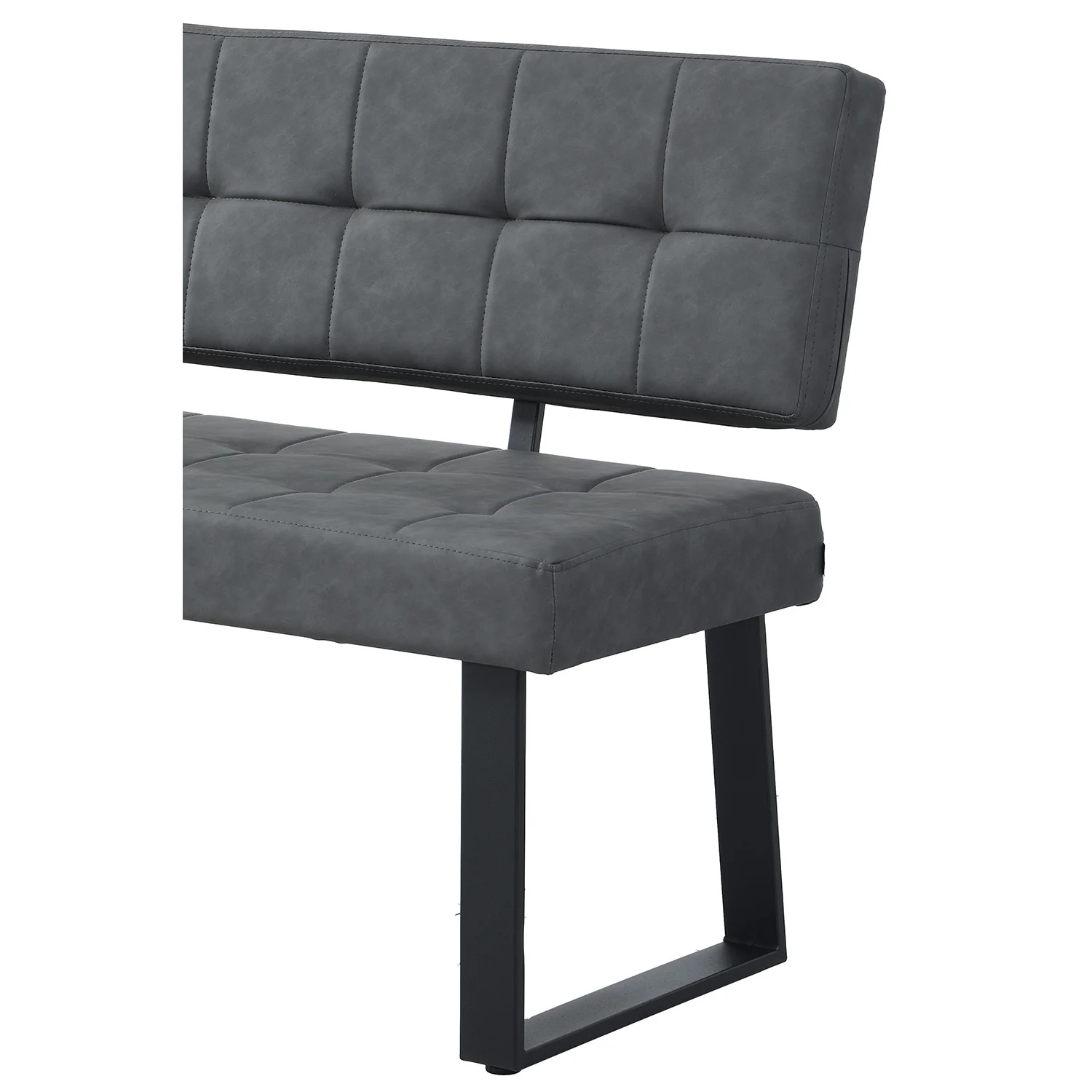 B-Ware Sitzbank SIGFRID, Kunstleder Schwarz, 160cm - Image 3