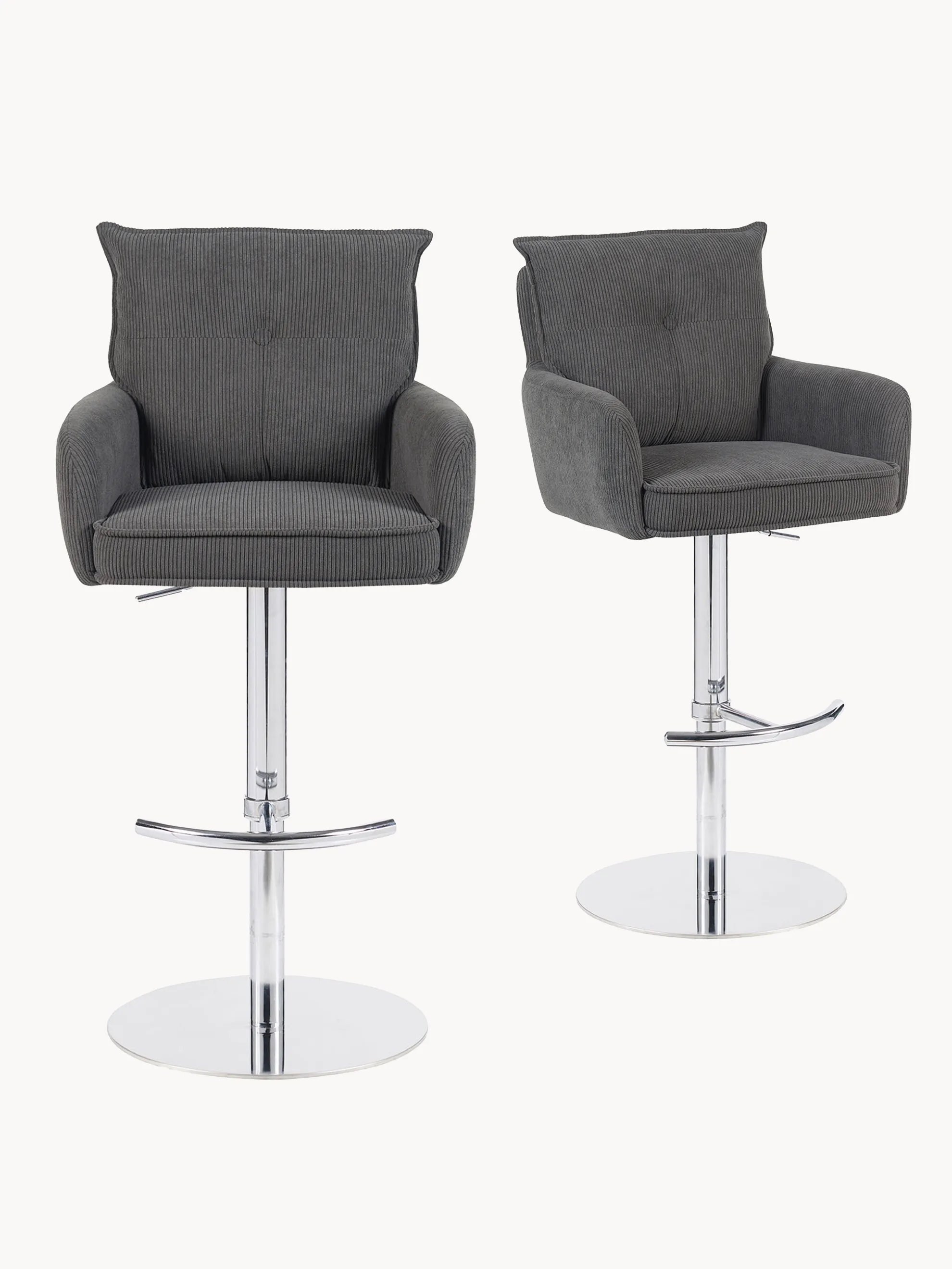 Barhocker Kira 2er-Set - Cord oder Samt - Image 5