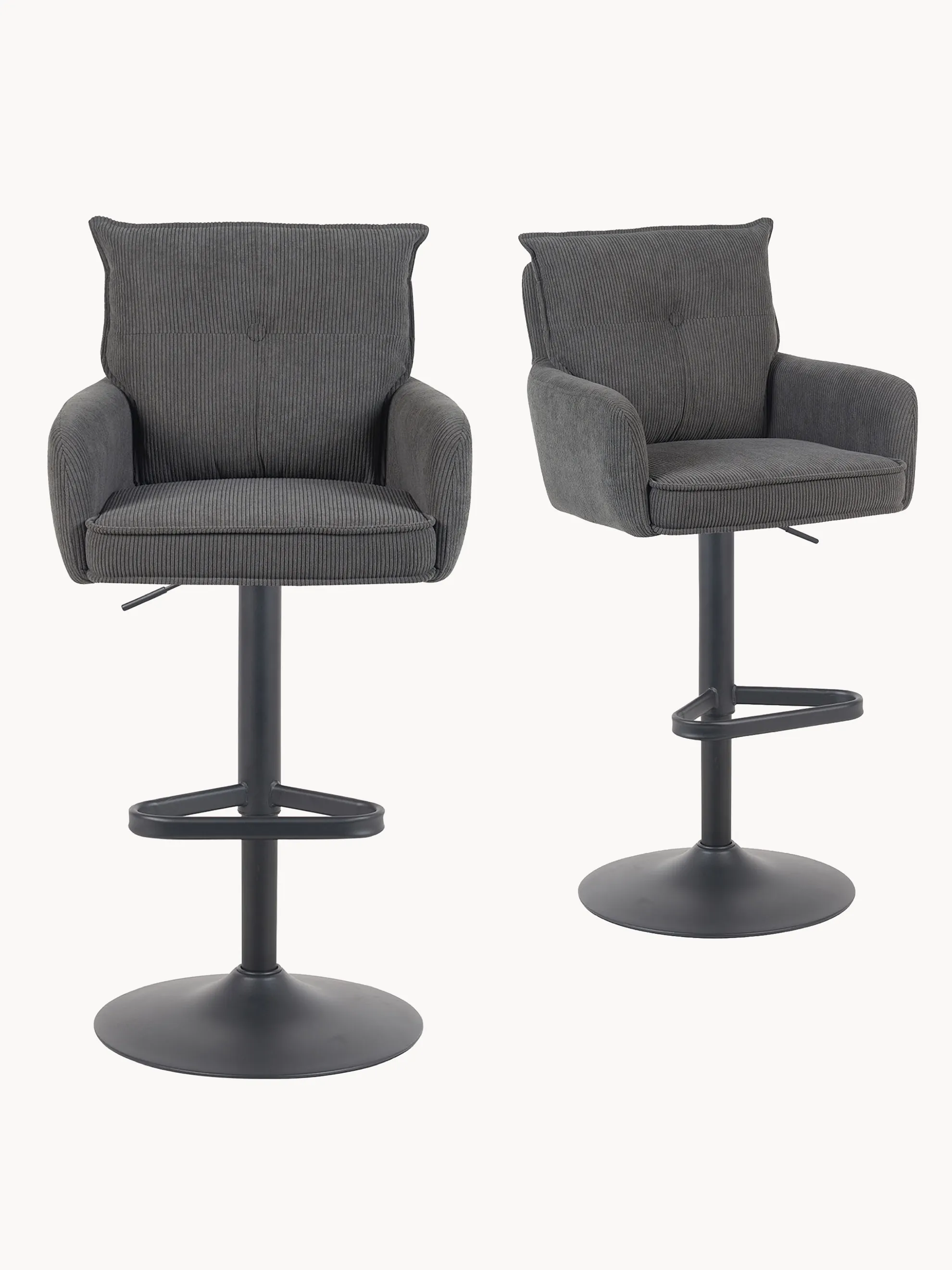 Barhocker Kira 2er-Set - Cord oder Samt - Image 8