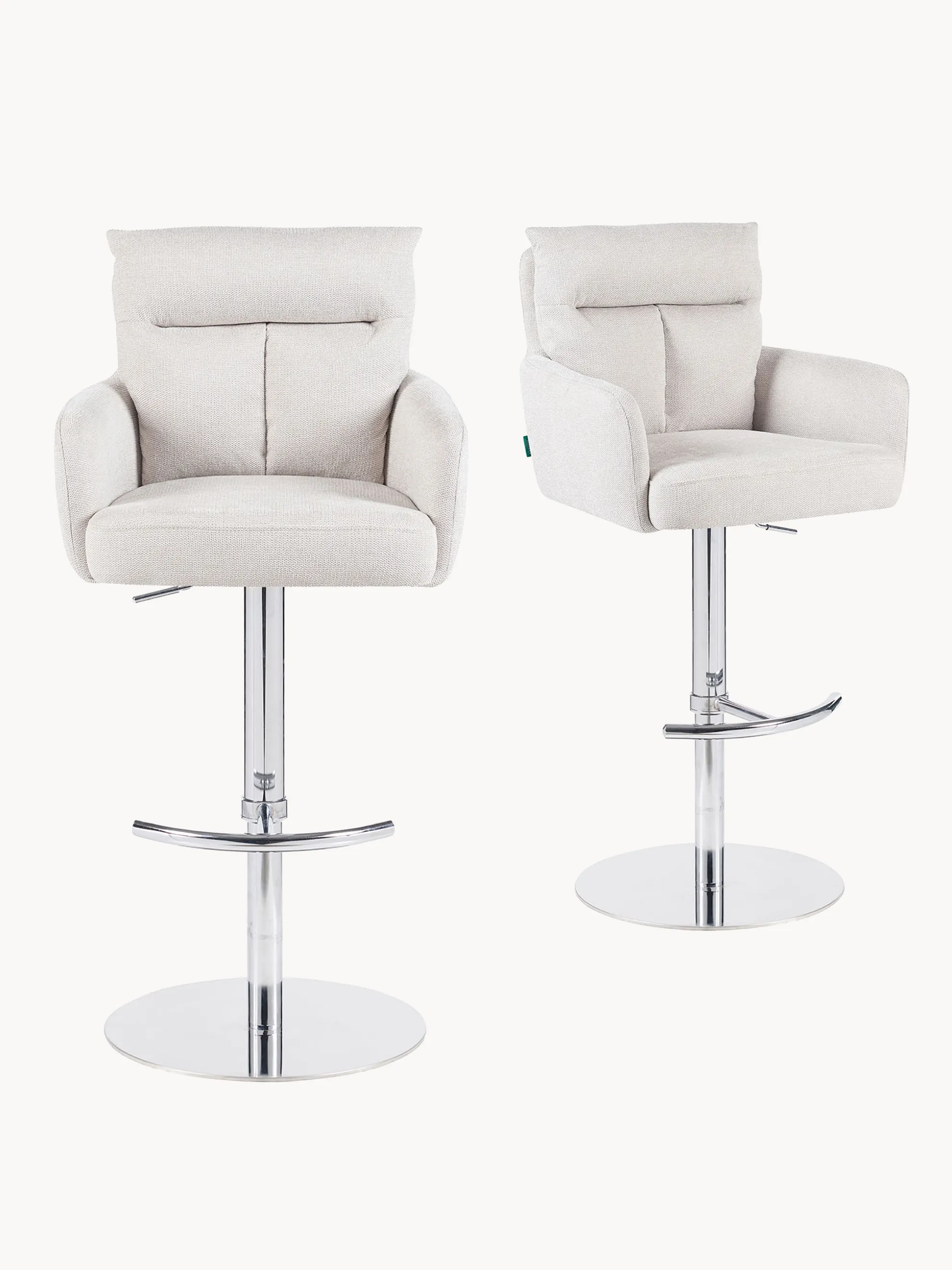 Barhocker Leo 2er-Set - Kunstleder oder Webstoff - Image 10
