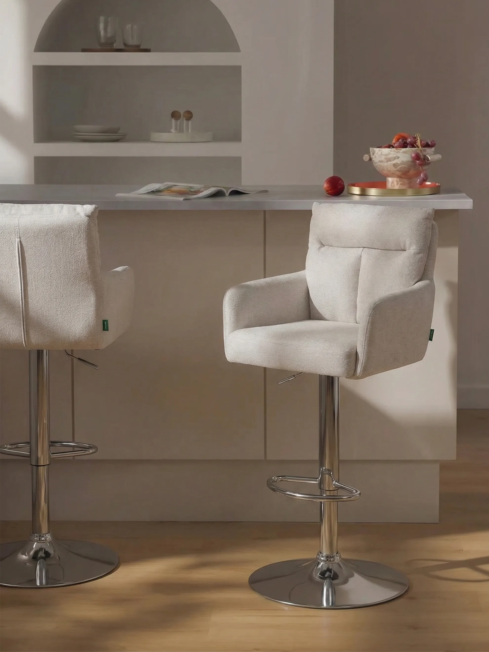 Barhocker Leo 2er-Set - Kunstleder oder Webstoff - Image 11