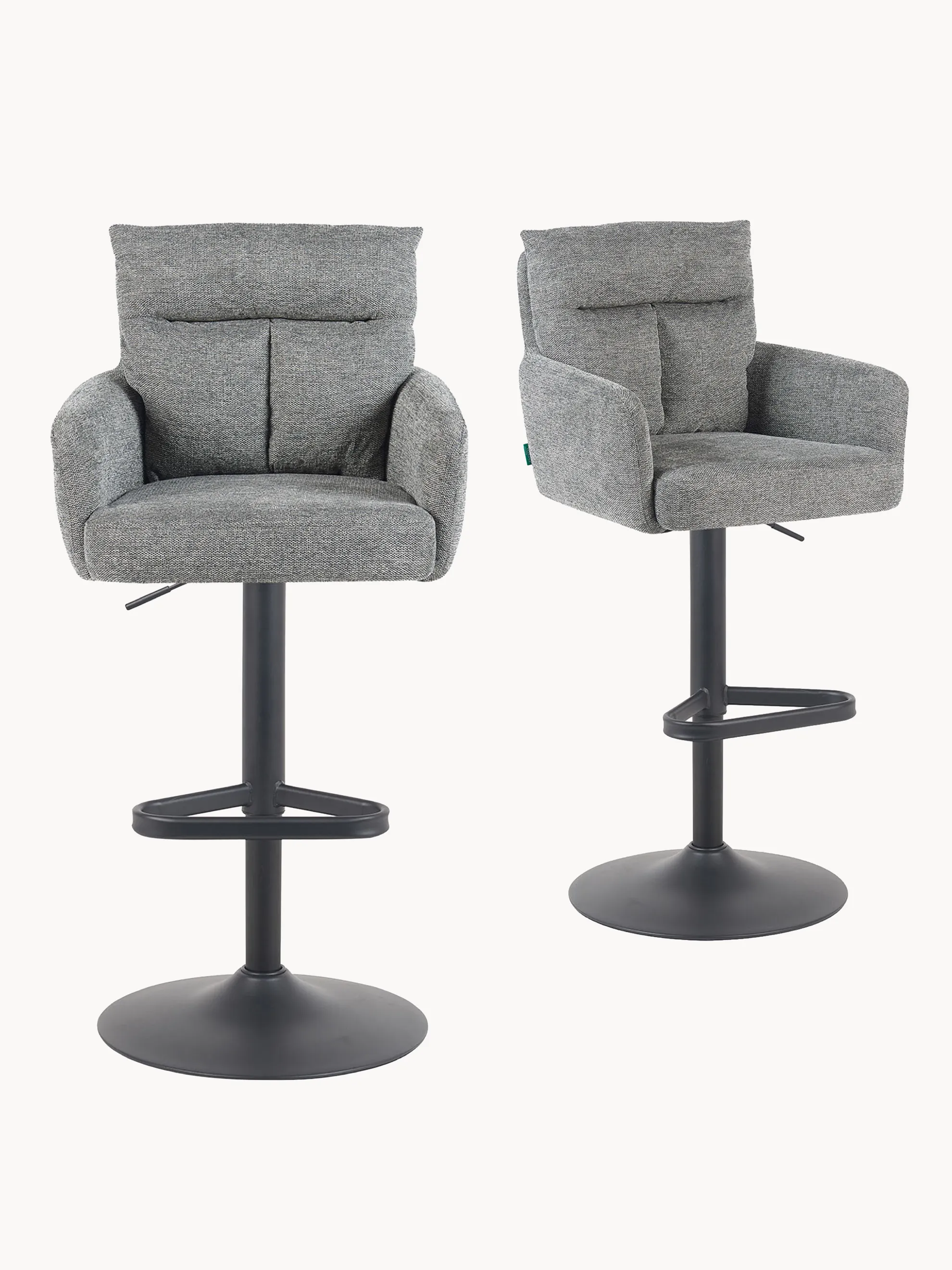 Barhocker Leo 2er-Set - Kunstleder oder Webstoff - Image 17