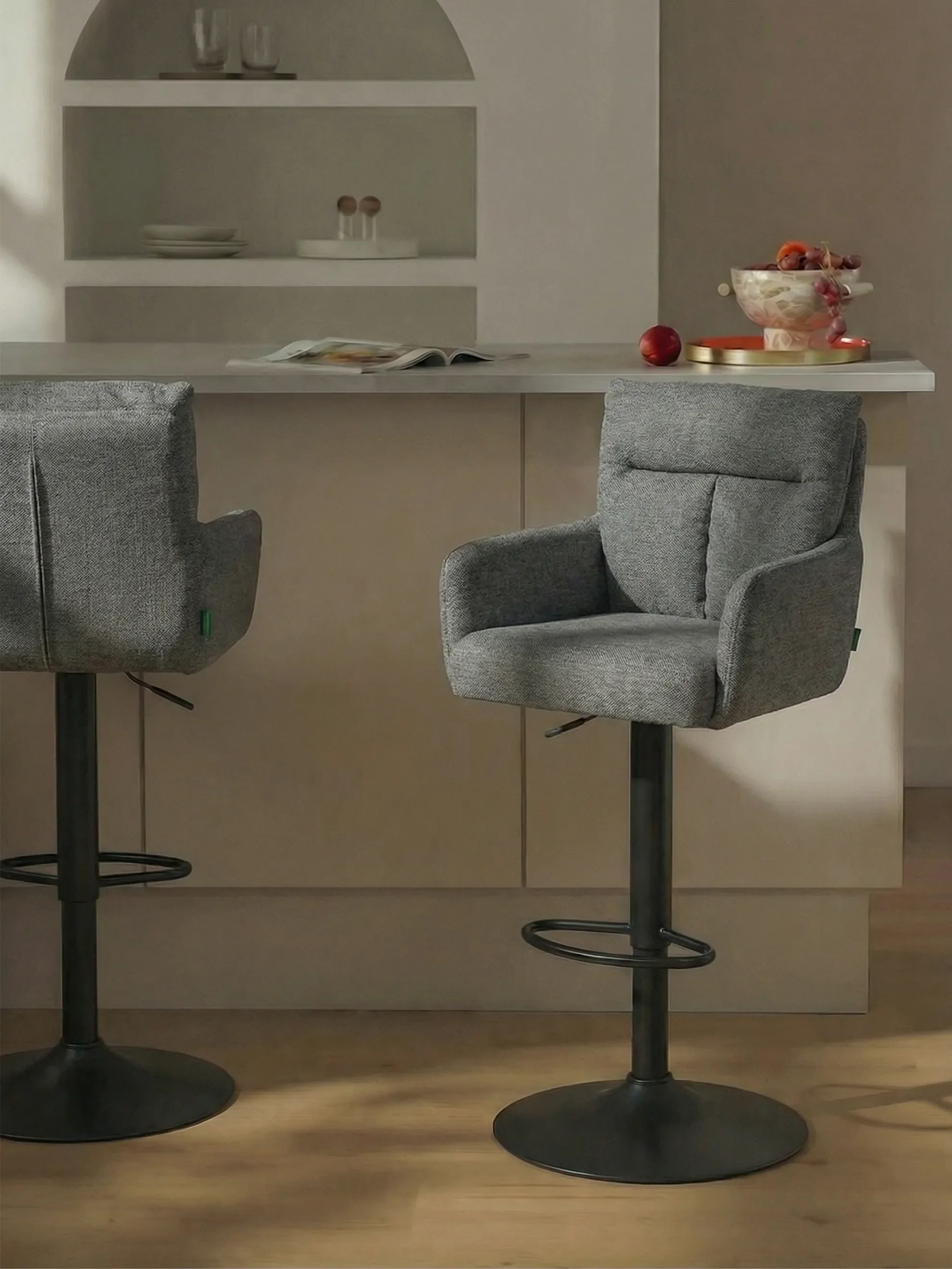 Barhocker Leo 2er-Set - Kunstleder oder Webstoff - Image 18