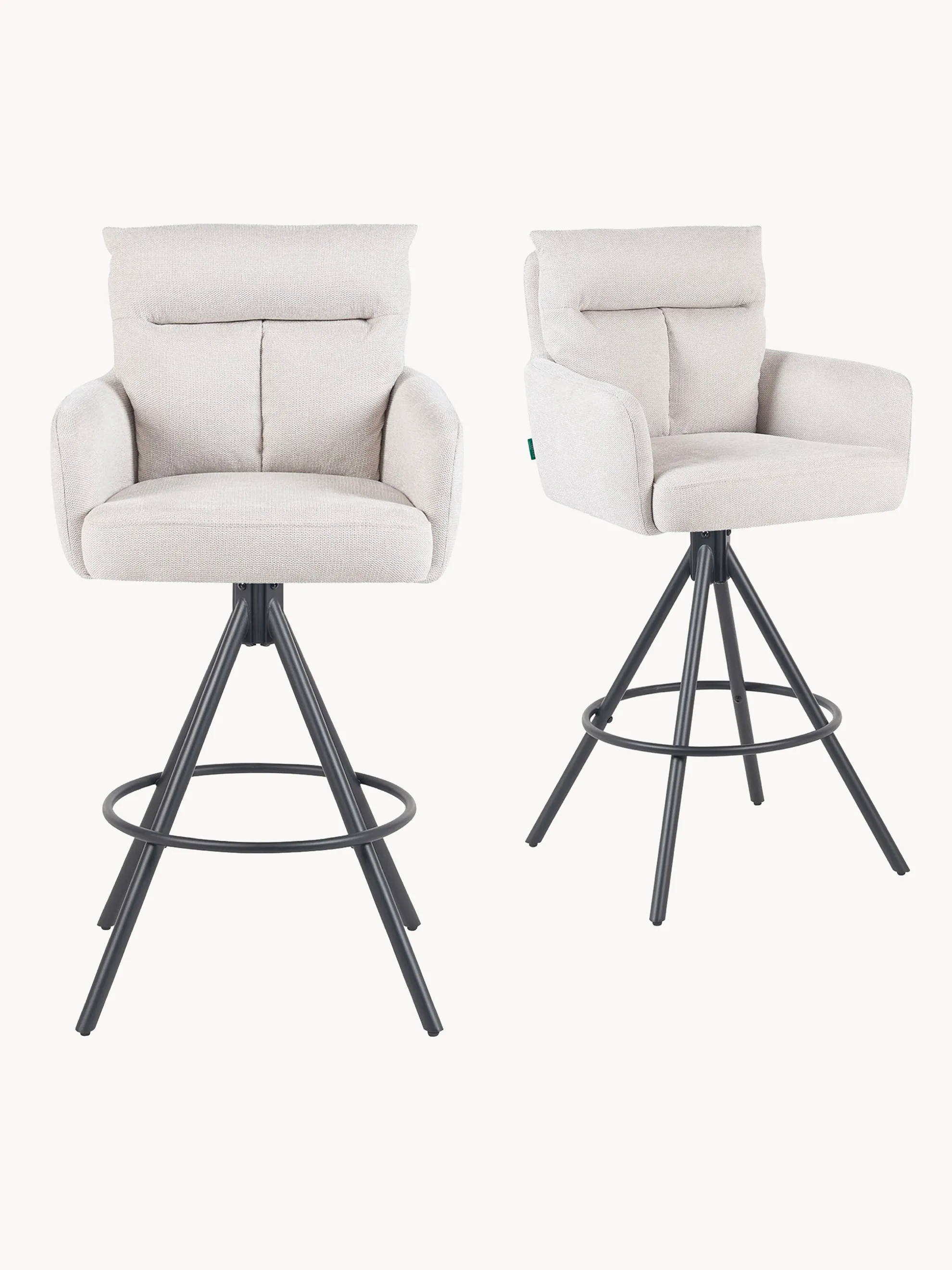 Barhocker Leo 2er-Set - Kunstleder oder Webstoff - Image 23