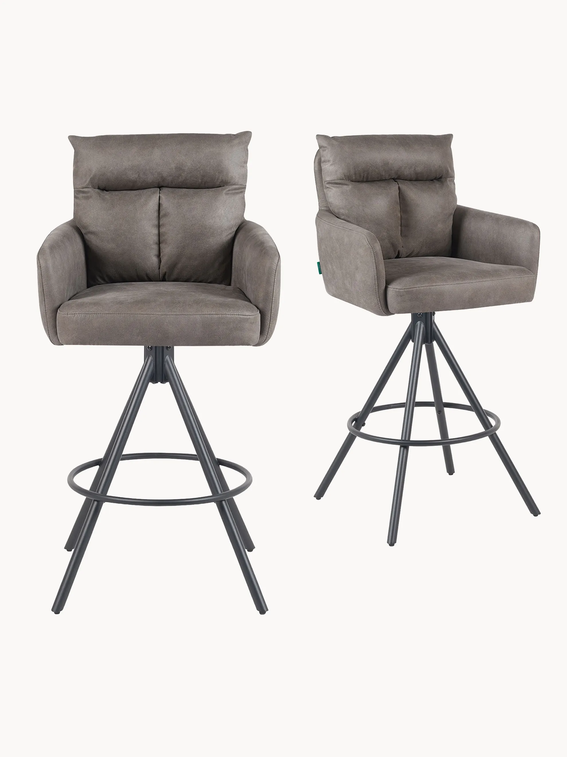 Barhocker Leo 2er-Set - Kunstleder oder Webstoff - Image 25