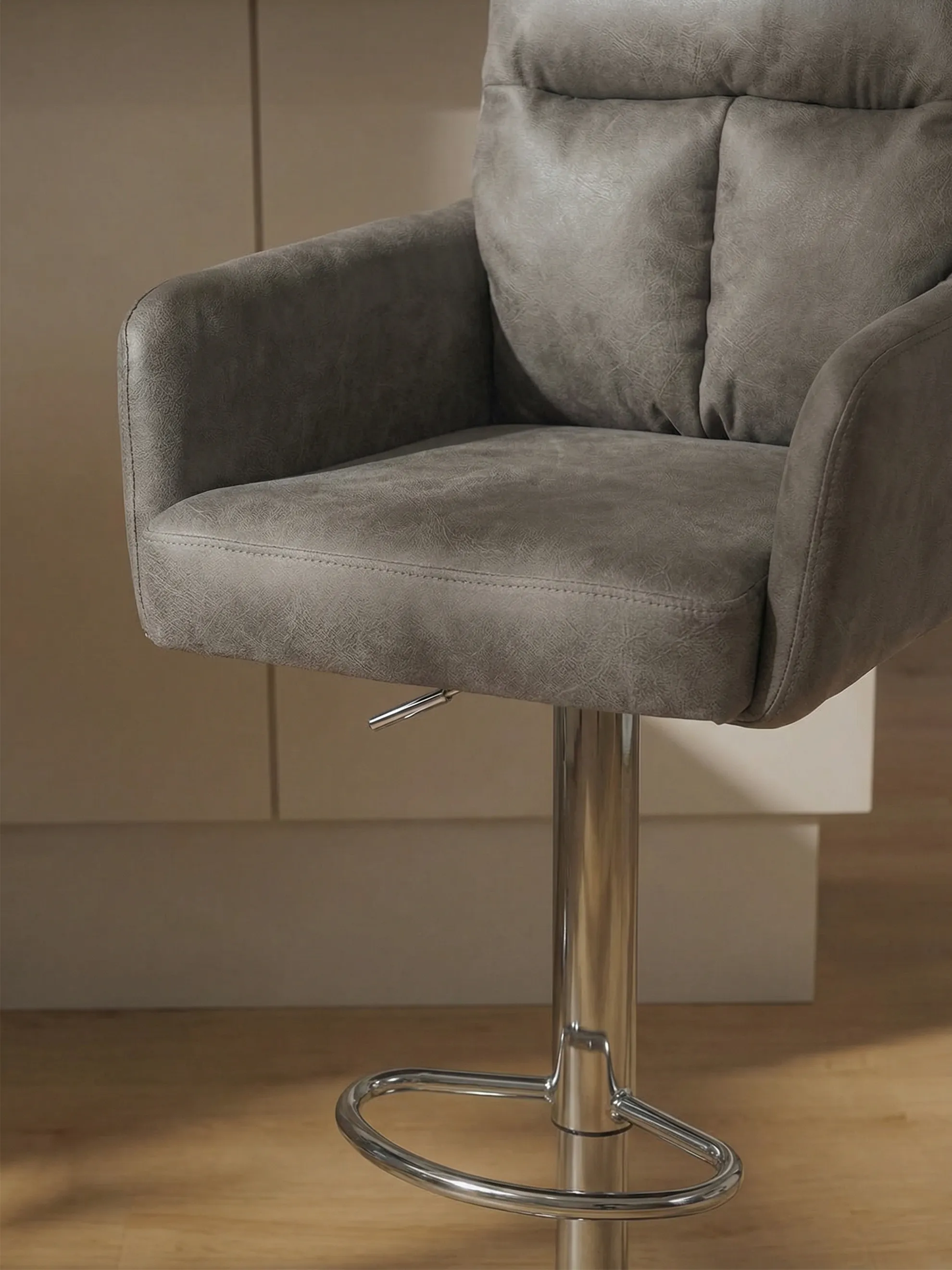 Barhocker Leo 2er-Set - Kunstleder oder Webstoff - Image 3