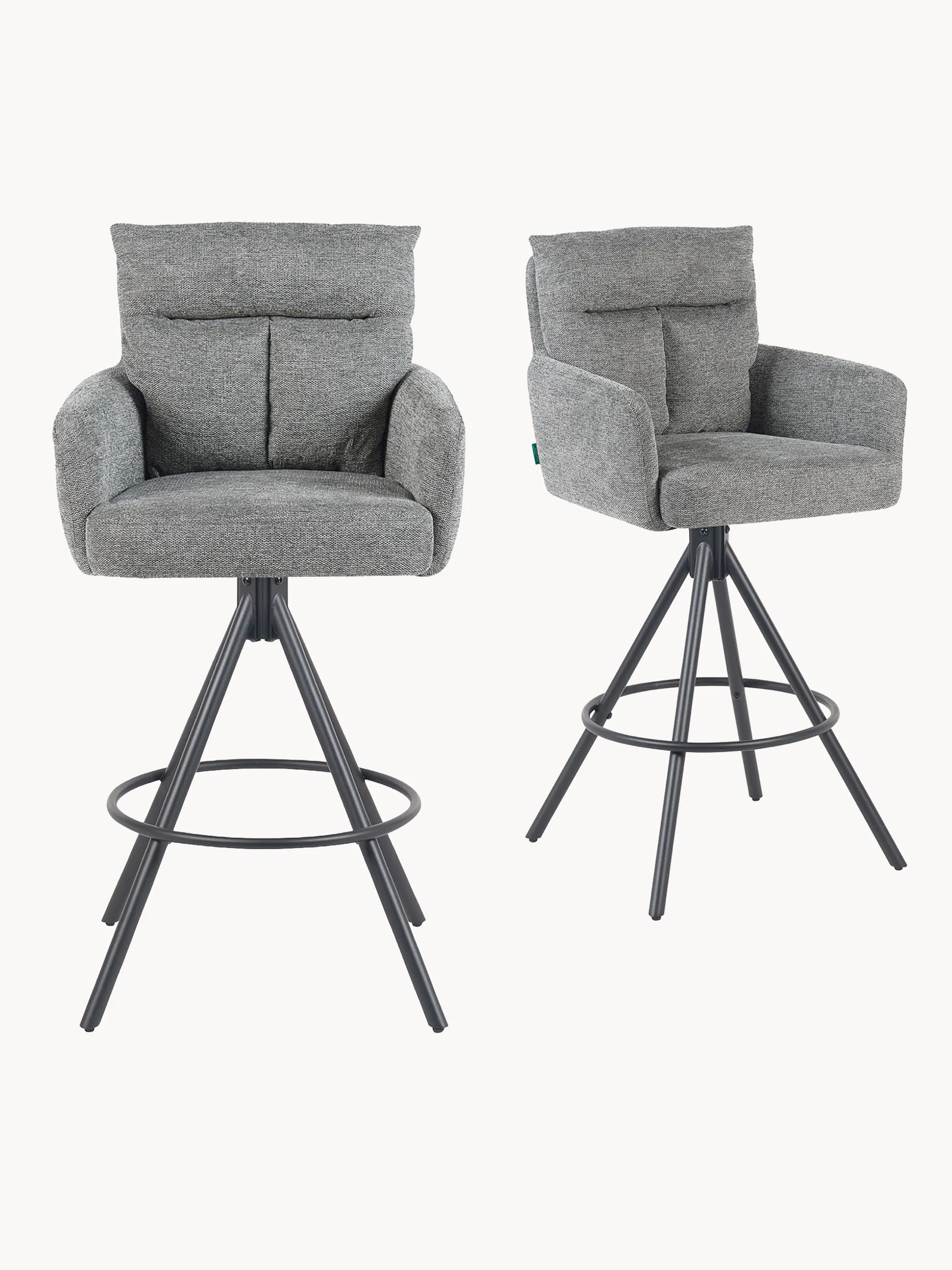Barhocker Leo 2er-Set - Kunstleder oder Webstoff - Image 30