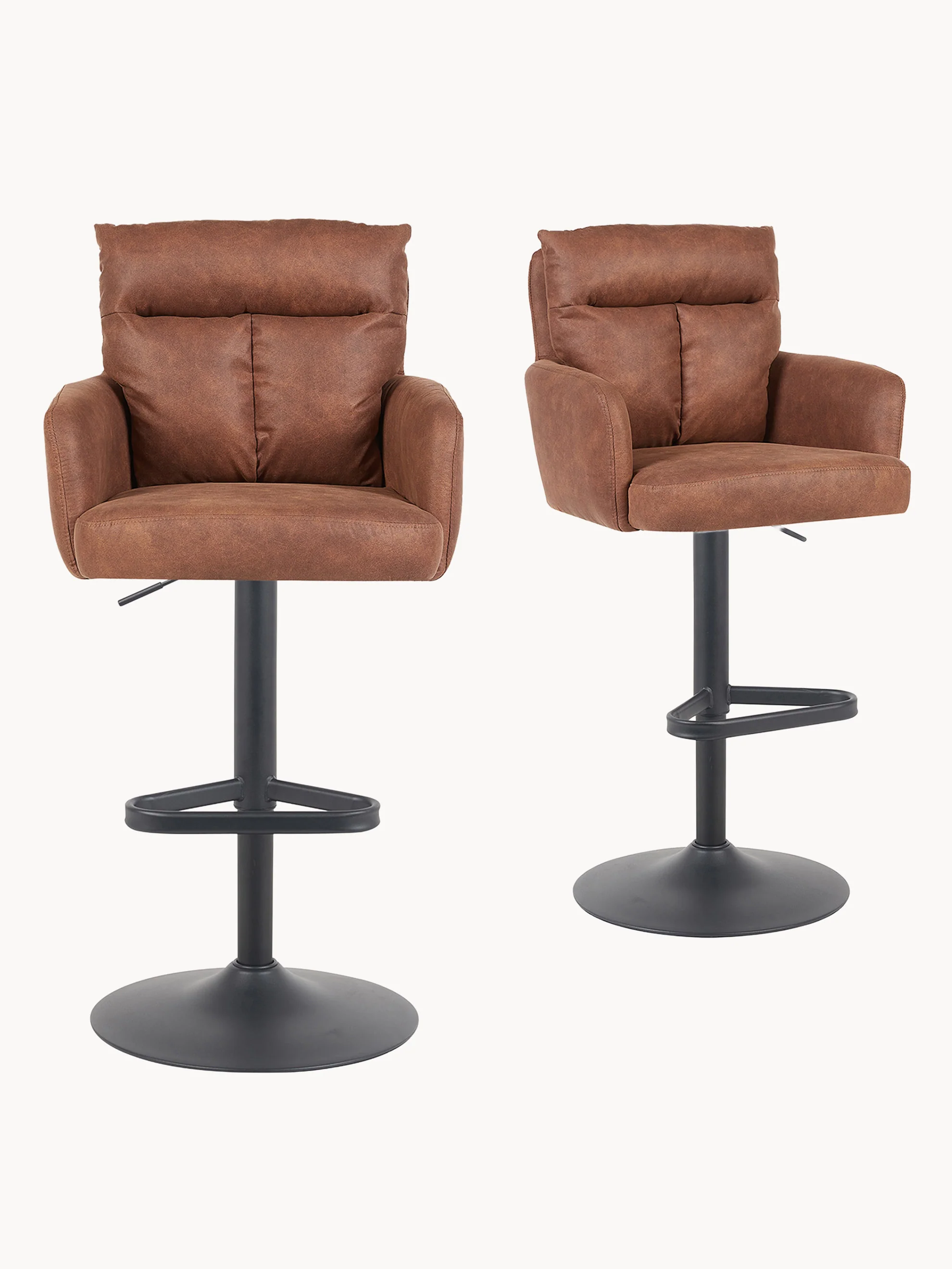 Barhocker Leo 2er-Set - Kunstleder oder Webstoff - Image 33