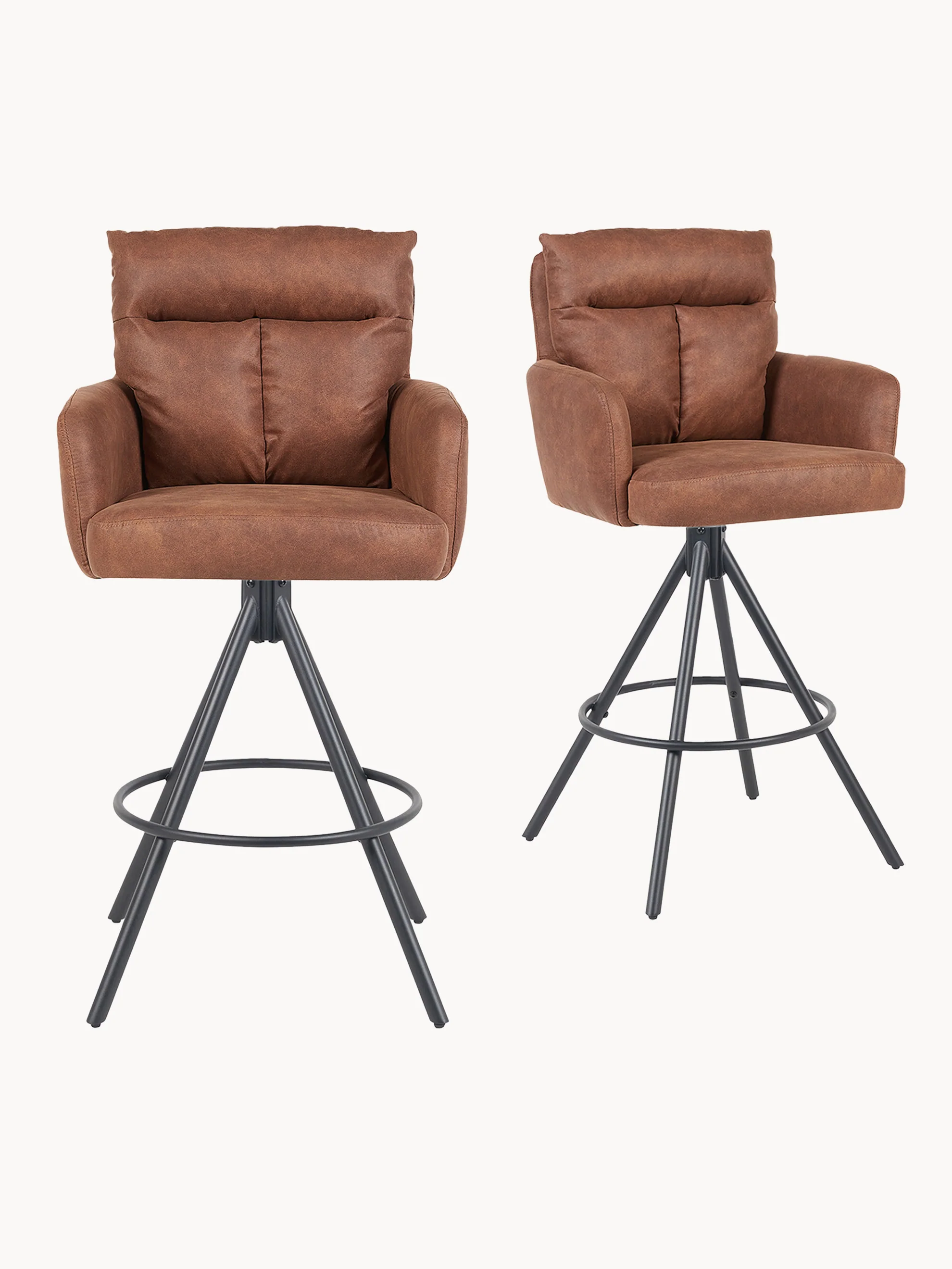 Barhocker Leo 2er-Set - Kunstleder oder Webstoff - Image 34