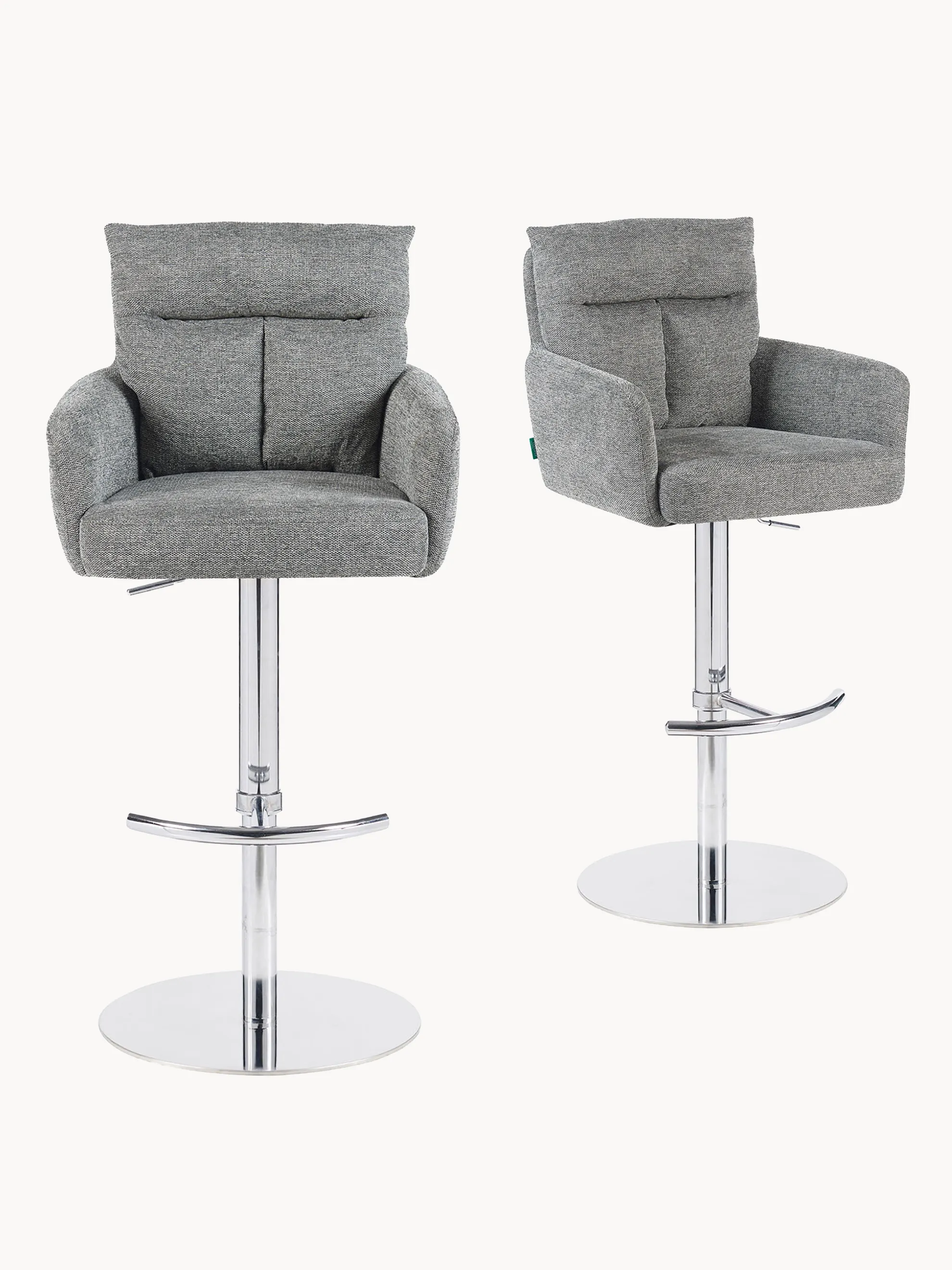 Barhocker Leo 2er-Set - Kunstleder oder Webstoff - Image 6