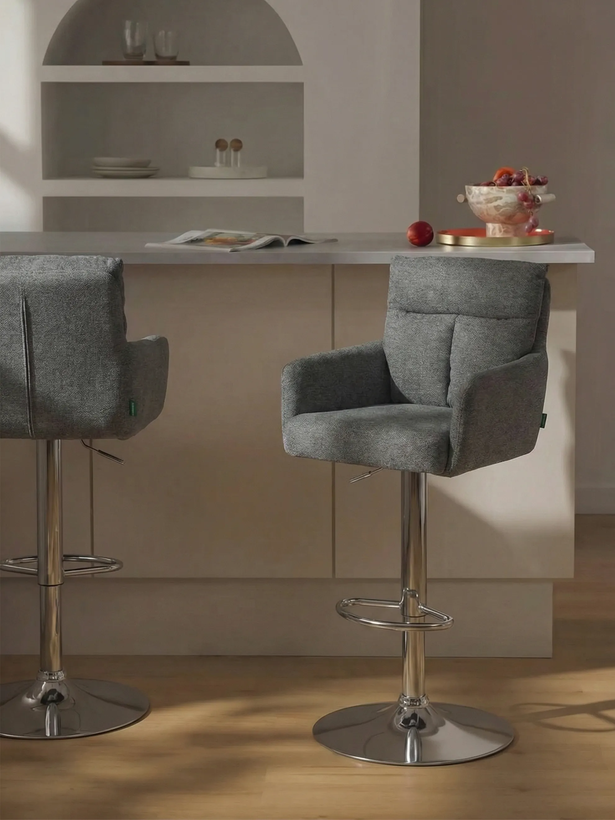Barhocker Leo 2er-Set - Kunstleder oder Webstoff - Image 7