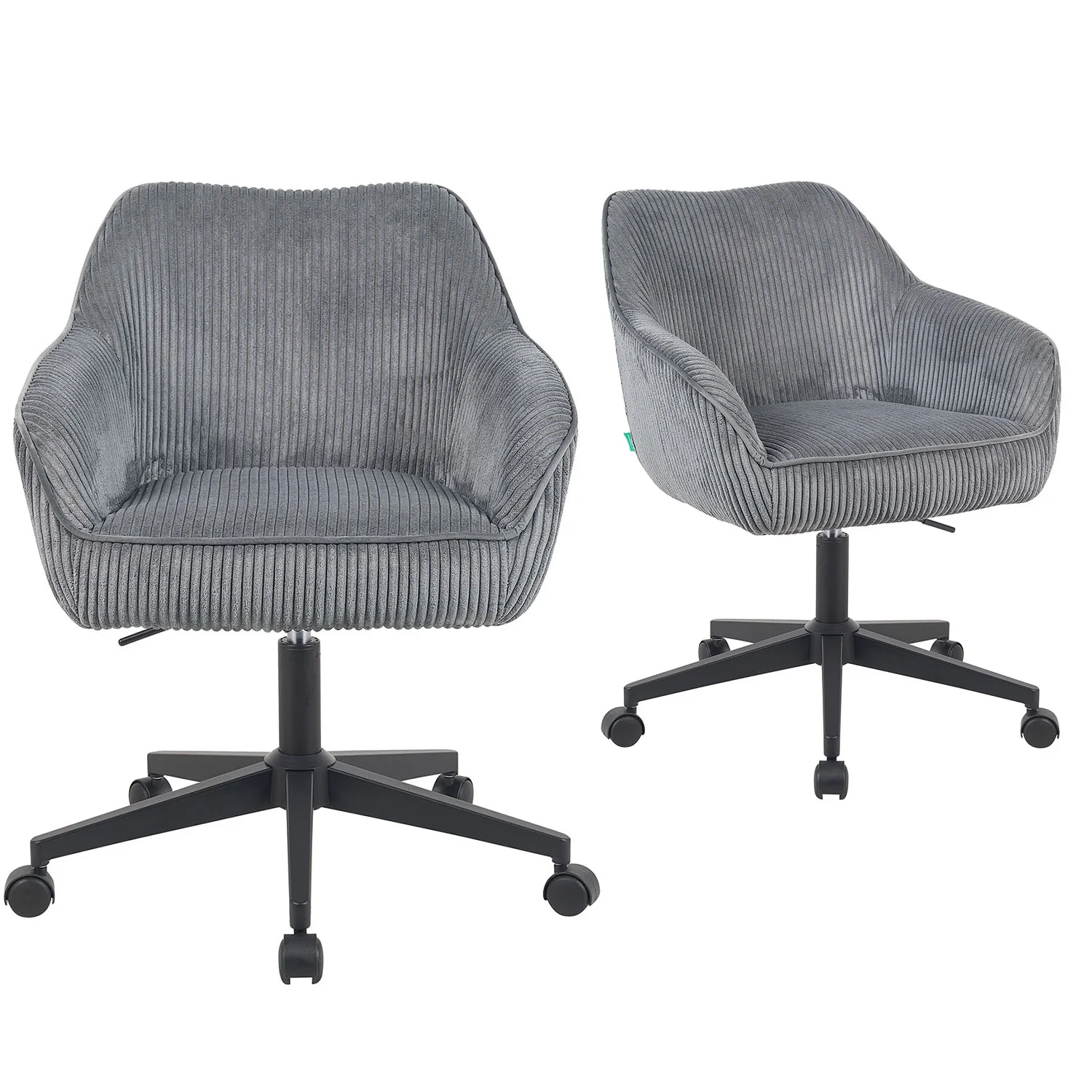 Bürostuhl Mika-Elio 2er-Set – Höhenverstellbar, 360° Drehbar, Matt-Schwarz - Image 32