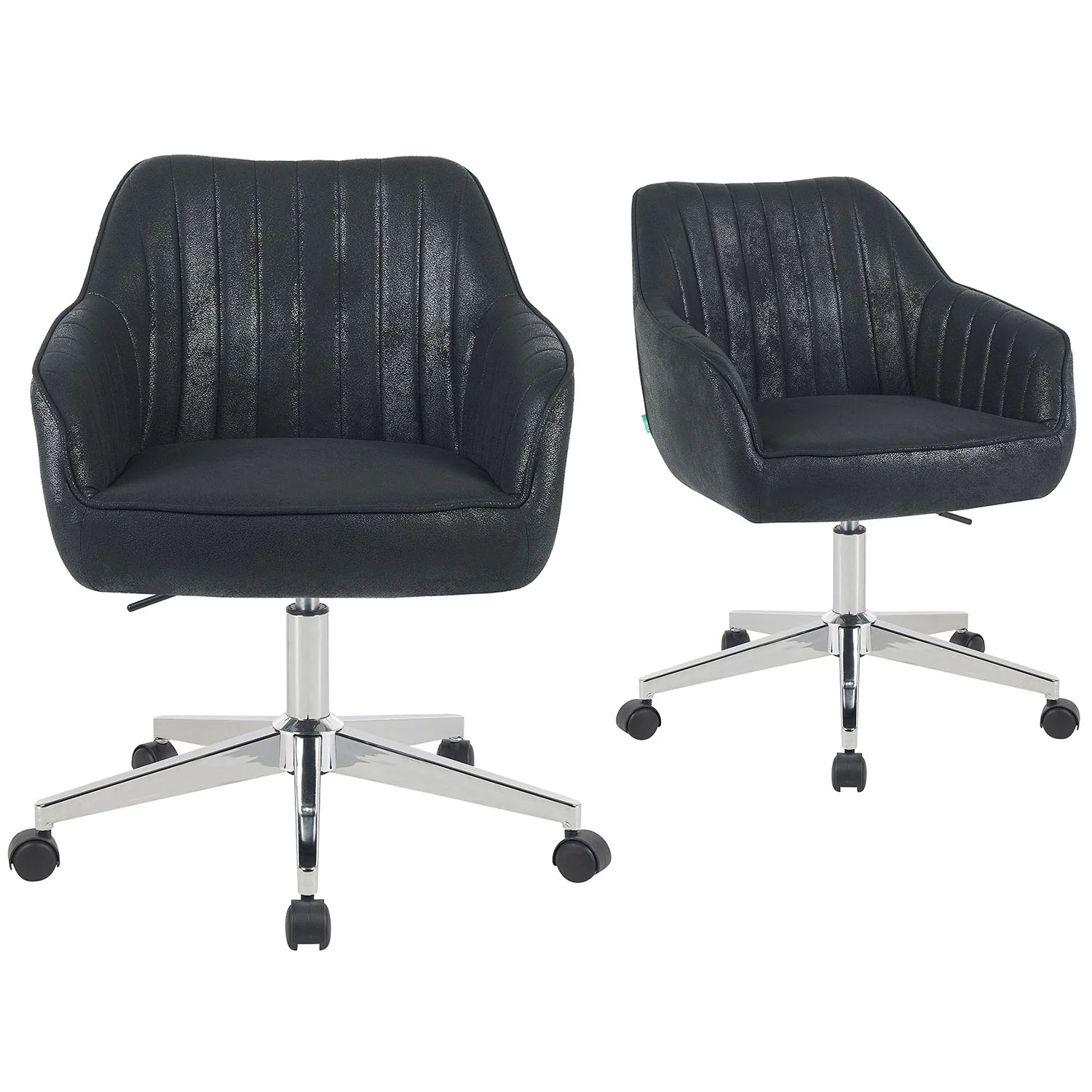 Bürostuhl Mika-Elio 2er-Set – Höhenverstellbar, 360° Drehbar, Matt-Schwarz - Image 61