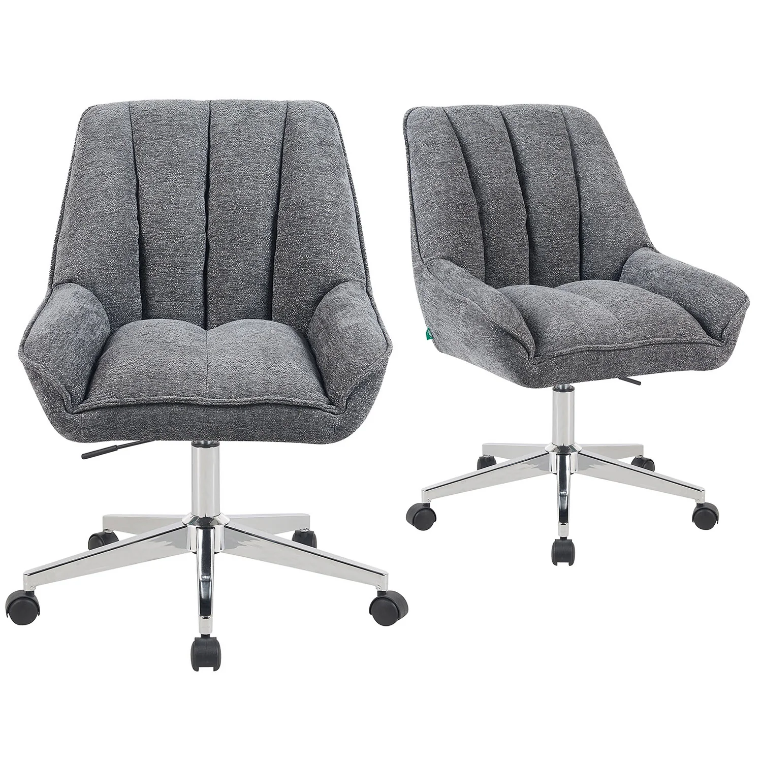 Bürostuhl Mika-Jette 2er-Set – Höhenverstellbar, 360° Drehbar, Matt-Schwarz - Image 17
