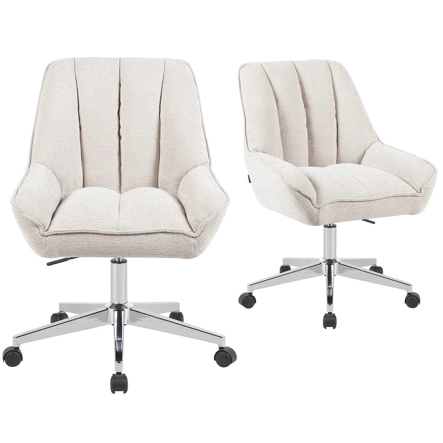 Bürostuhl Mika-Jette 2er-Set – Höhenverstellbar, 360° Drehbar, Matt-Schwarz - Image 24