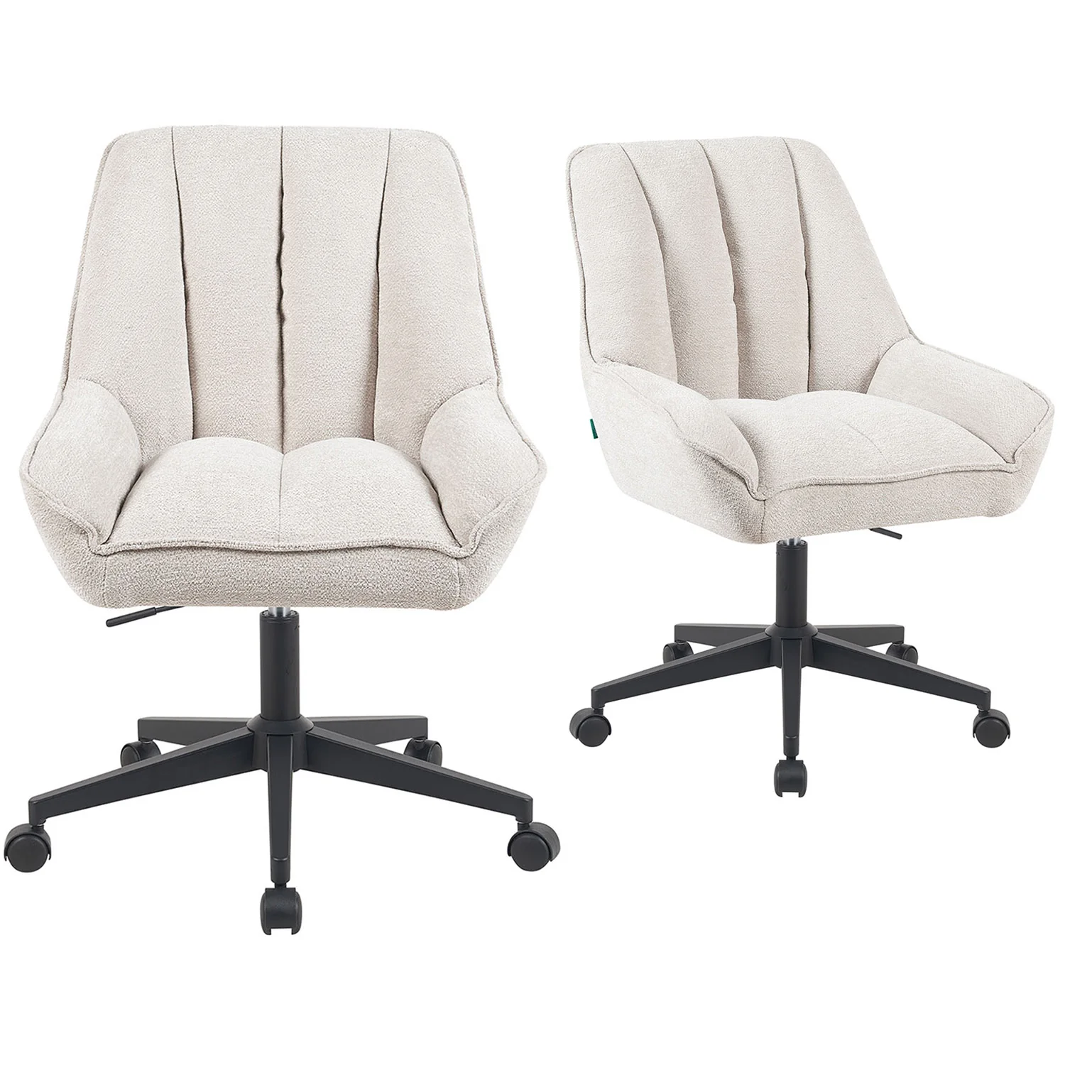 Bürostuhl Mika-Jette 2er-Set – Höhenverstellbar, 360° Drehbar, Matt-Schwarz - Image 9