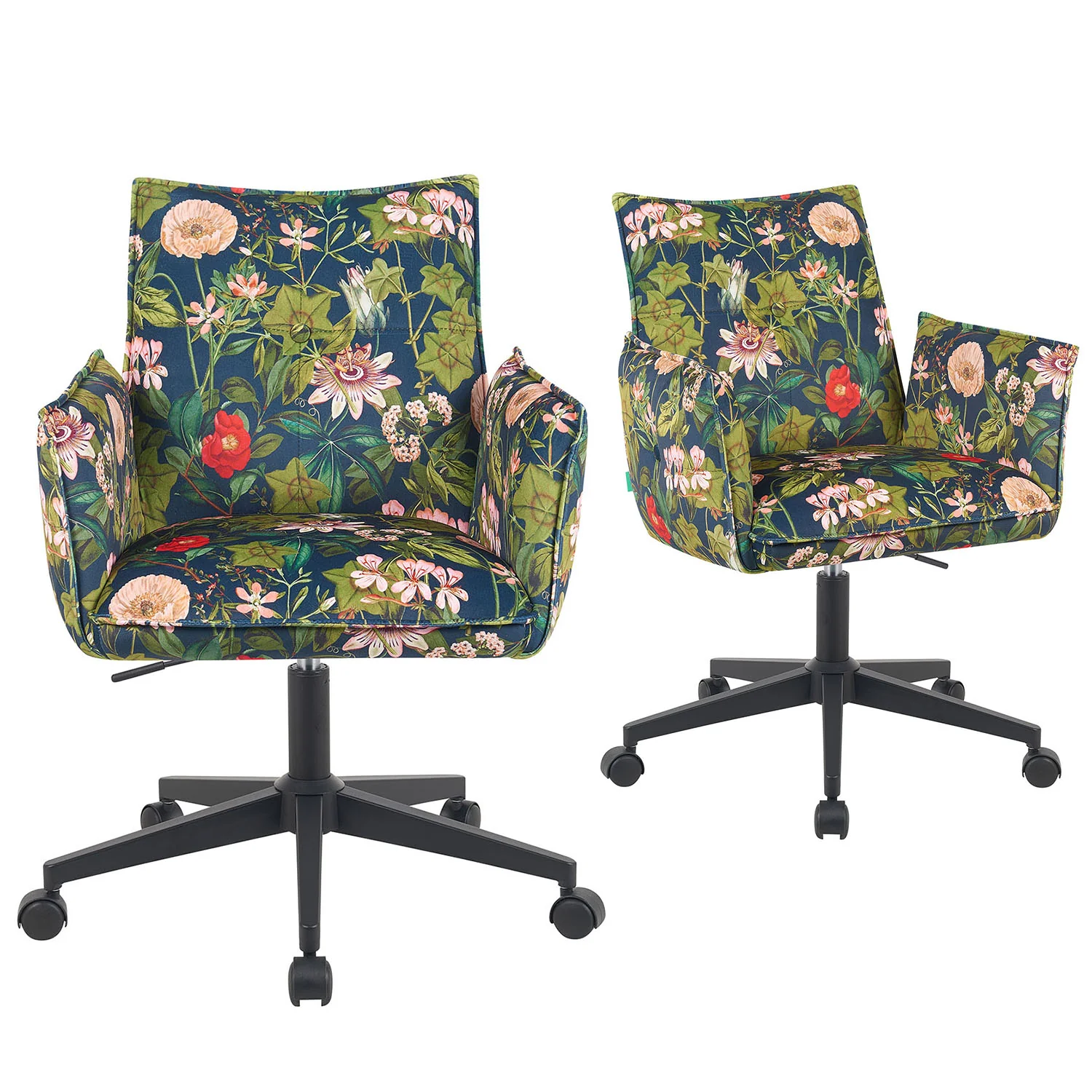 Bürostuhl Mika-Malu 2er-Set – Höhenverstellbar, 360° Drehbar, Matt-Schwarz - Image 25