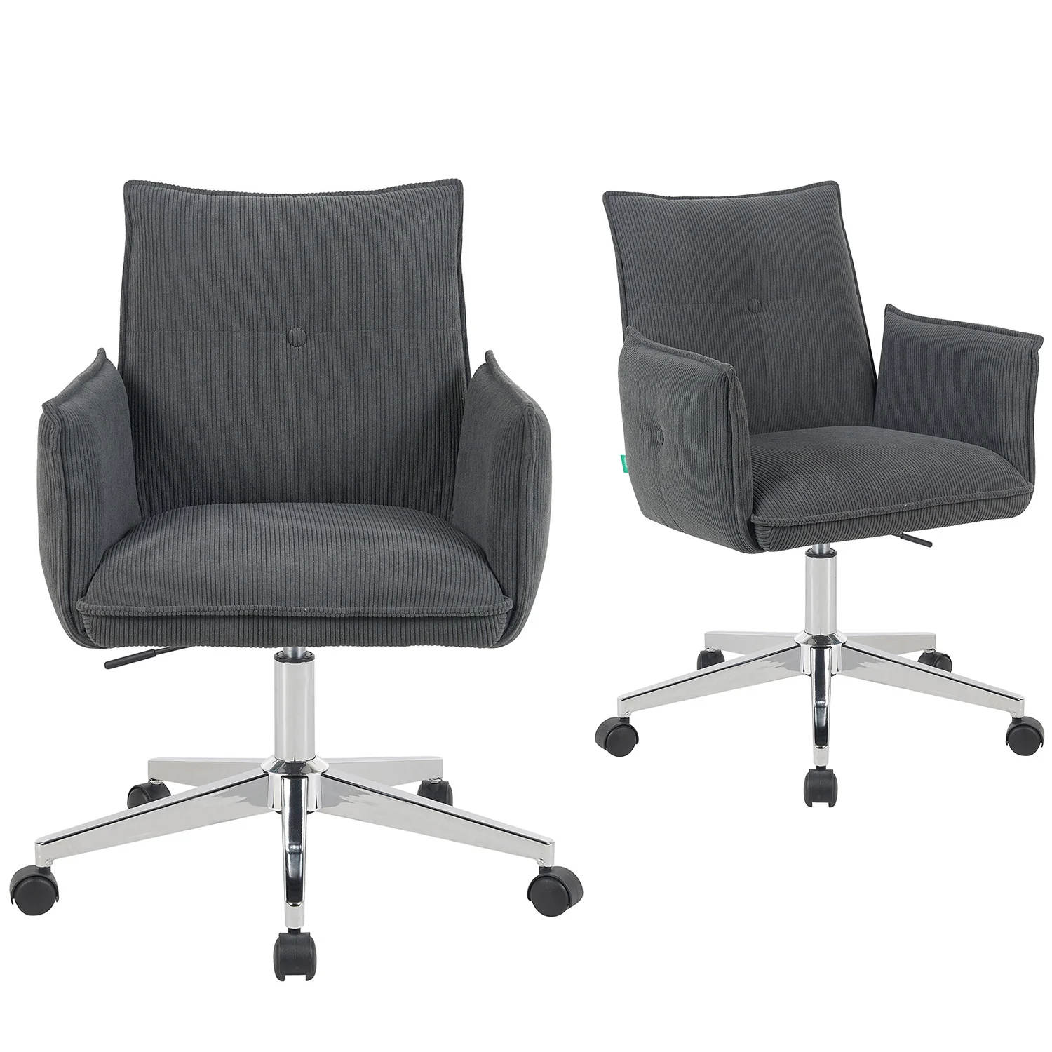 Bürostuhl Mika-Malu 2er-Set – Höhenverstellbar, 360° Drehbar, Matt-Schwarz - Image 49