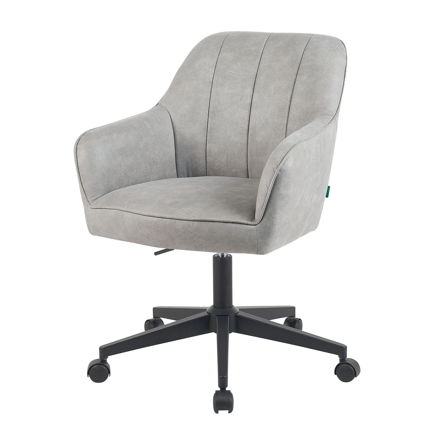 Bürostuhl Mika-Nika 2er-Set - mit Rollen,360° drehbar, höhenverstellbar, pulverbeschichtet Matt-Schwarz - Image 3