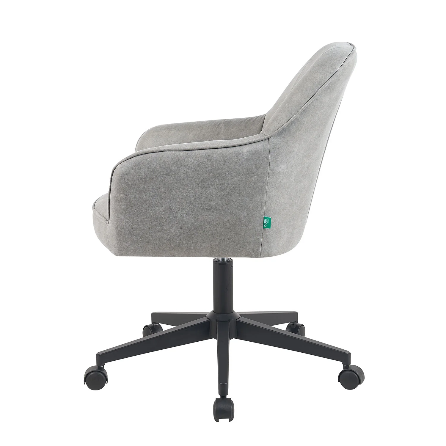 Bürostuhl Mika-Nika 2er-Set - mit Rollen,360° drehbar, höhenverstellbar, pulverbeschichtet Matt-Schwarz - Image 4
