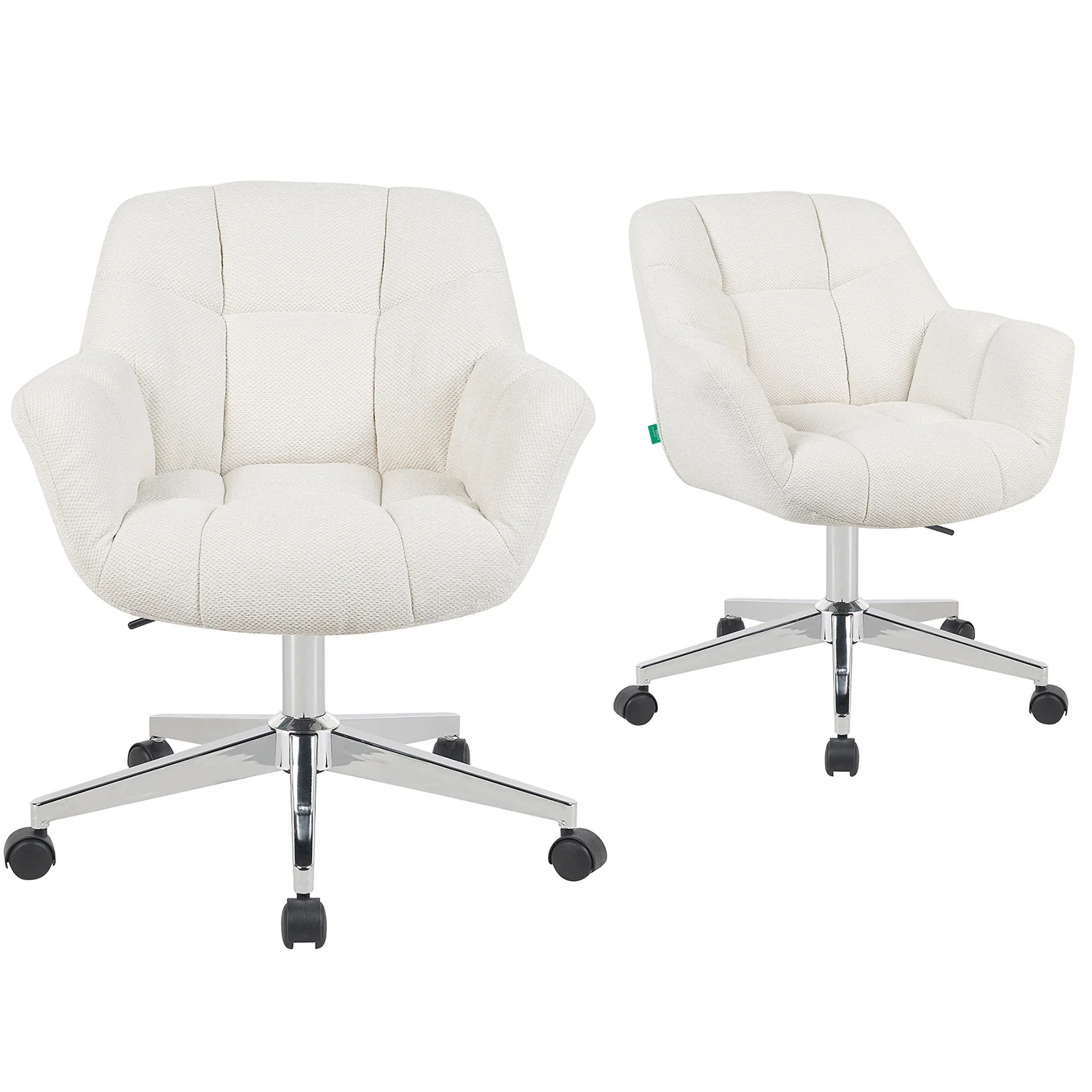 Bürostuhl Mika-Nuri 2er-Set – Höhenverstellbar, 360° Drehbar, Matt-Schwarz - Image 32