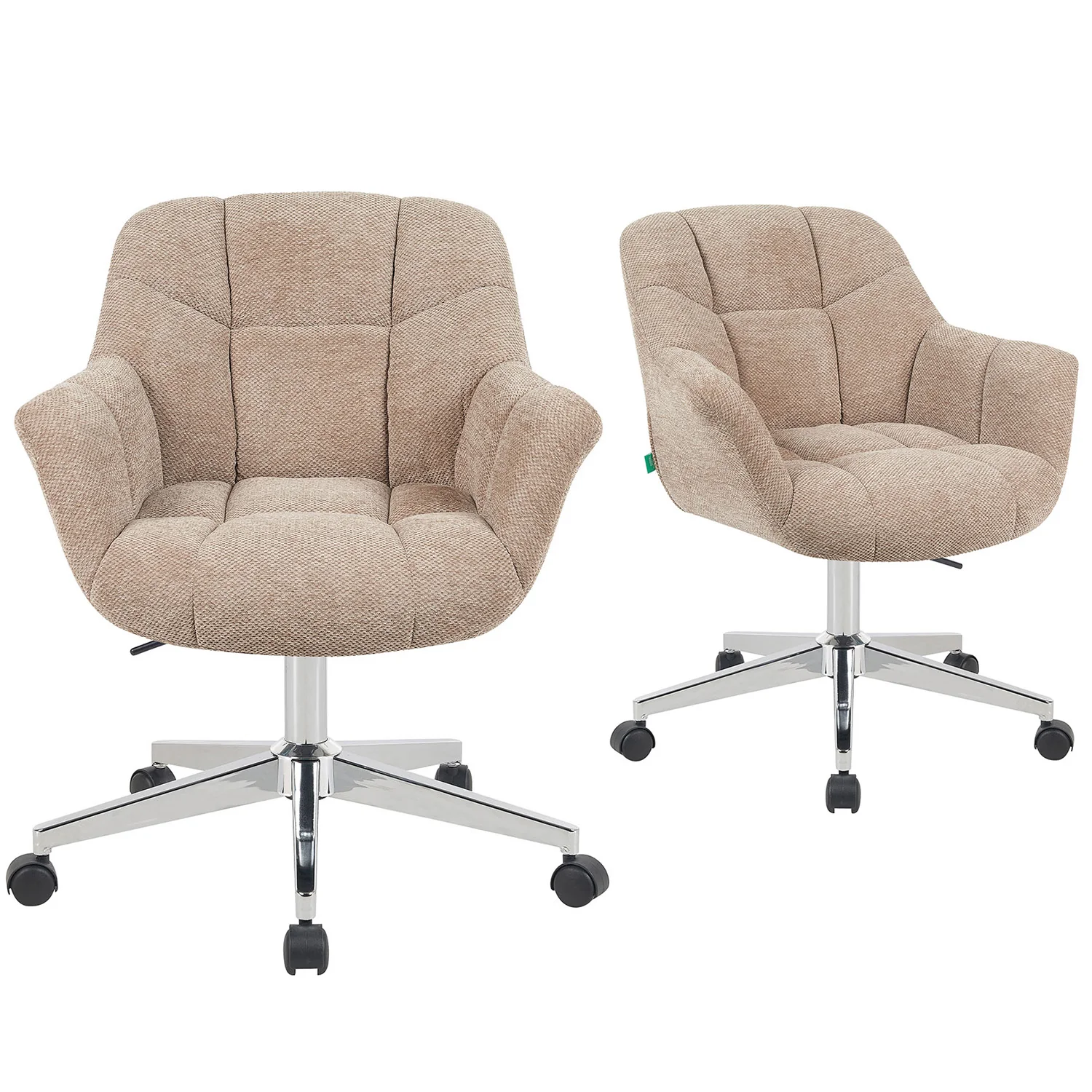 Bürostuhl Mika-Nuri 2er-Set – Höhenverstellbar, 360° Drehbar, Matt-Schwarz - Image 38