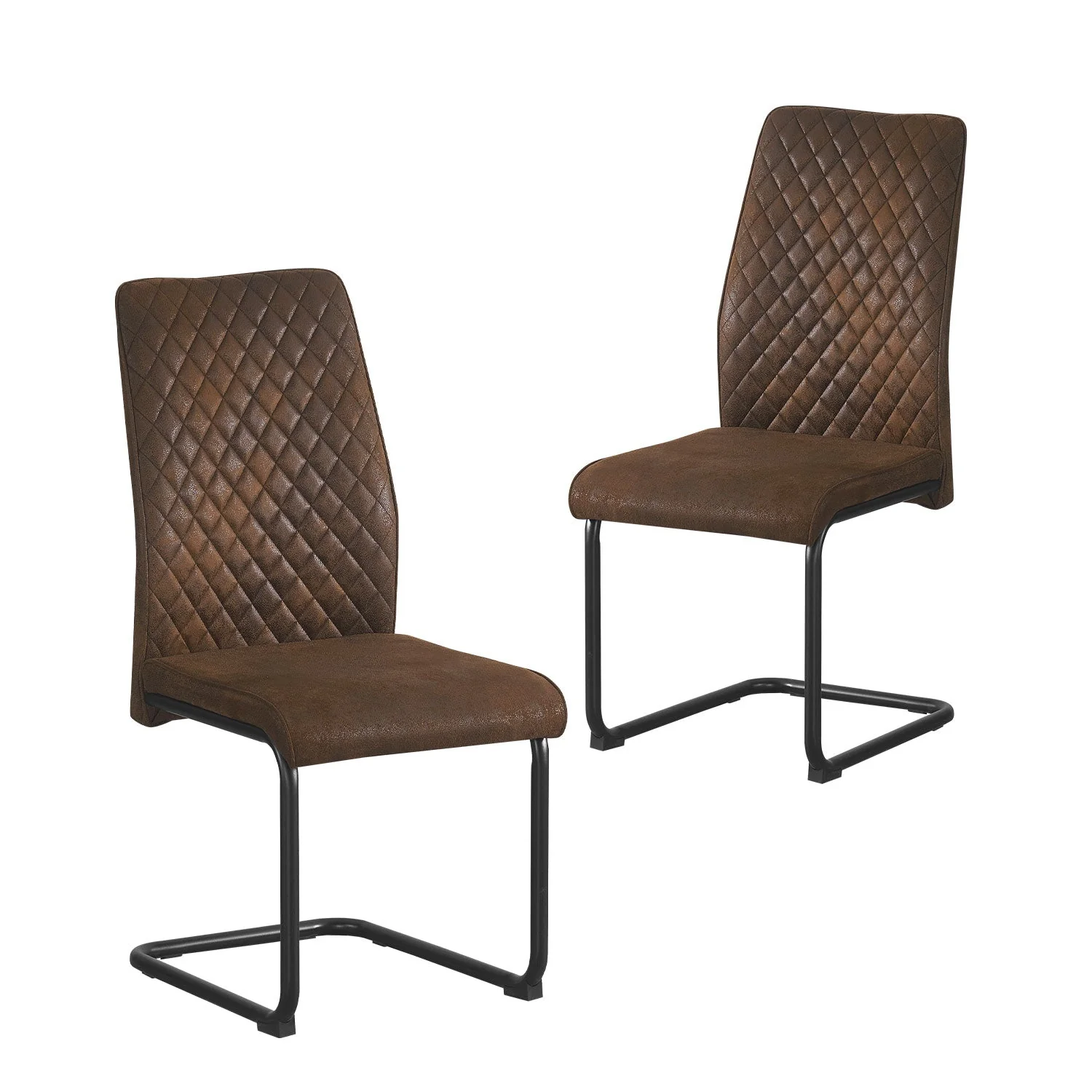 C-Ware Esszimmerstuhl THEO, 2er Set, Braun (ungeprüfte Retoure)