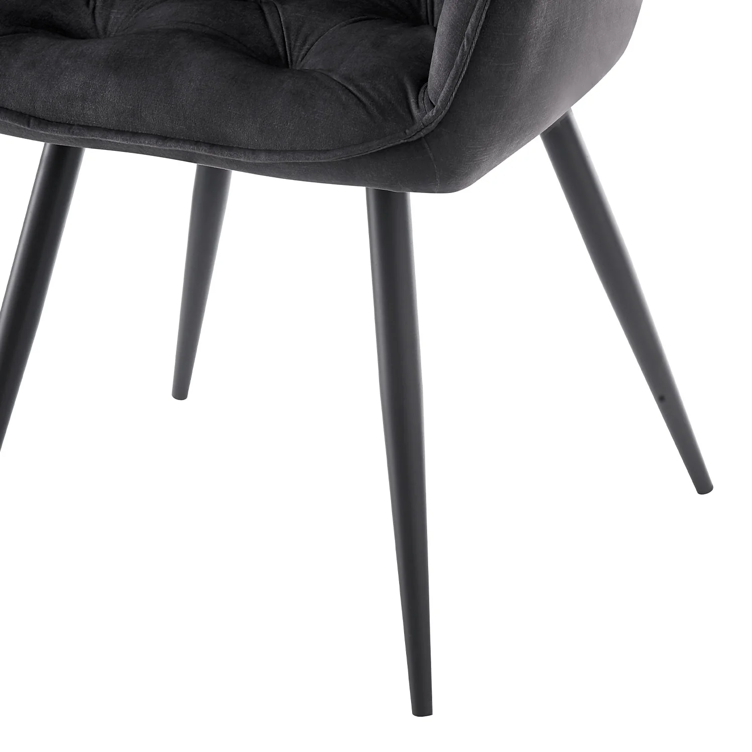 Drehstuhl DIETER 2er Set – Drehbarer Polsterstuhl mit Knopfsteppung & Metallgestell - Image 25
