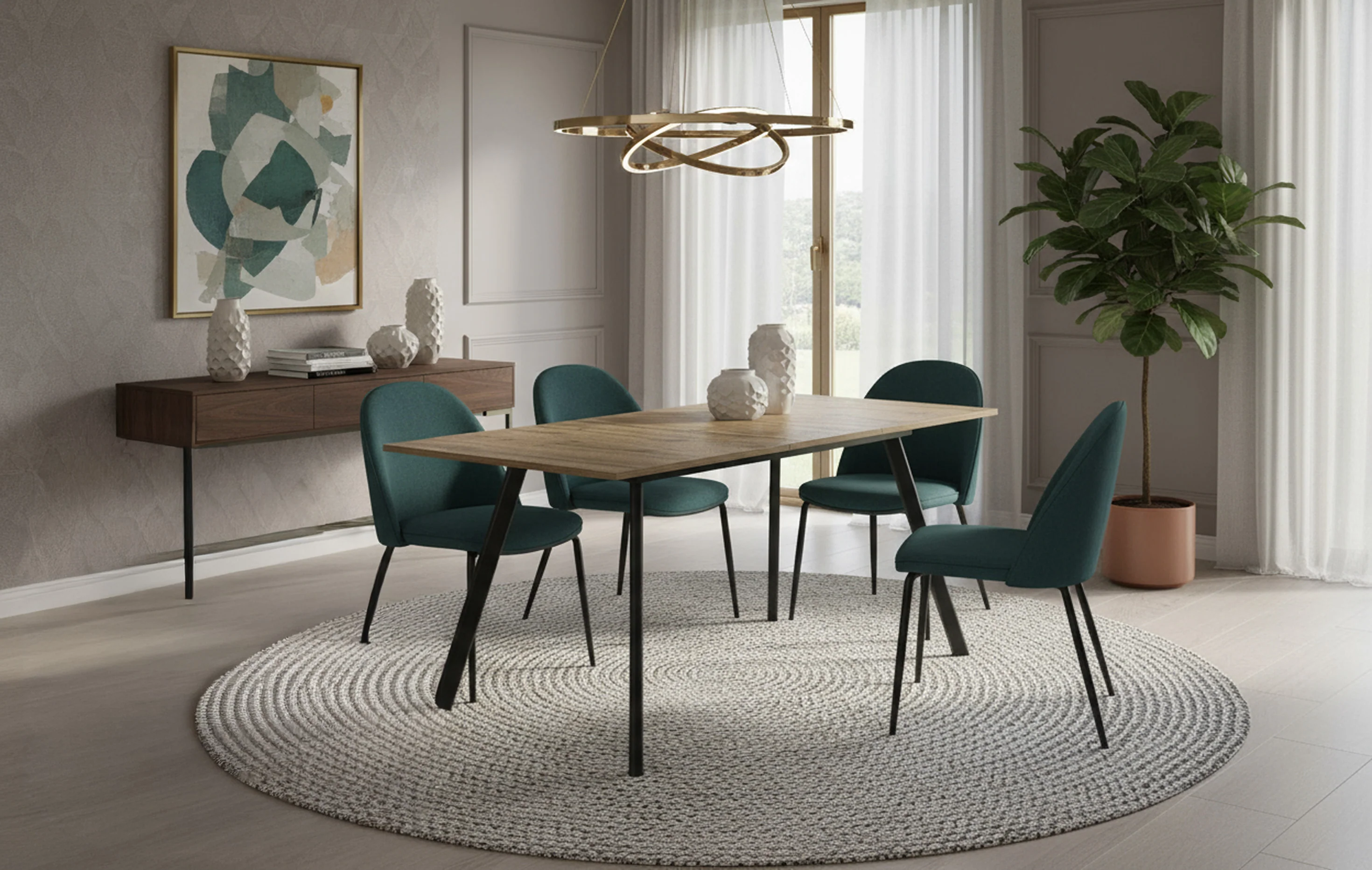 Esstisch MARA – Ausziehbarer Tisch mit & Metallgestell - Image 10