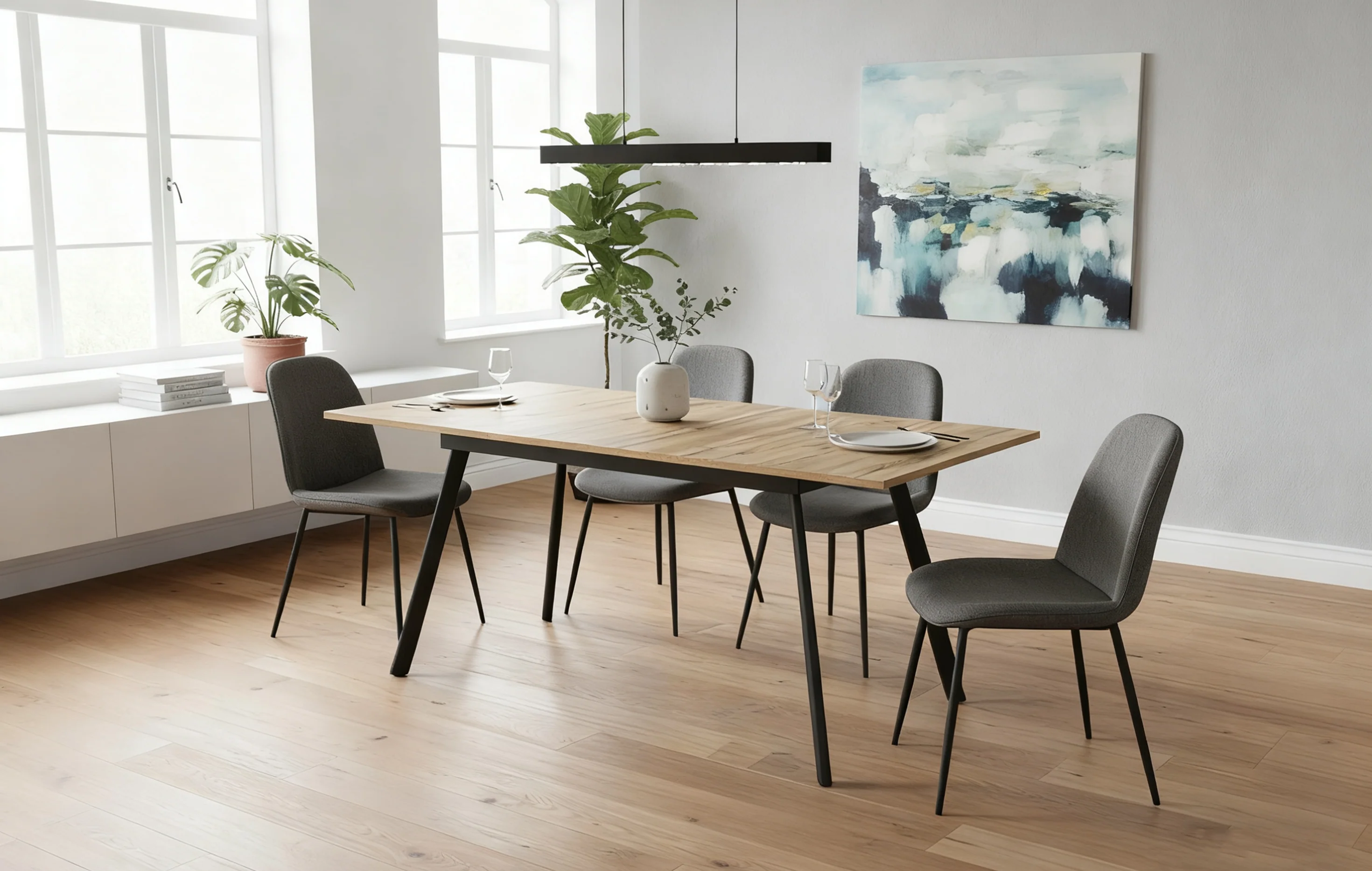 Esstisch MARA – Ausziehbarer Tisch mit & Metallgestell - Image 9