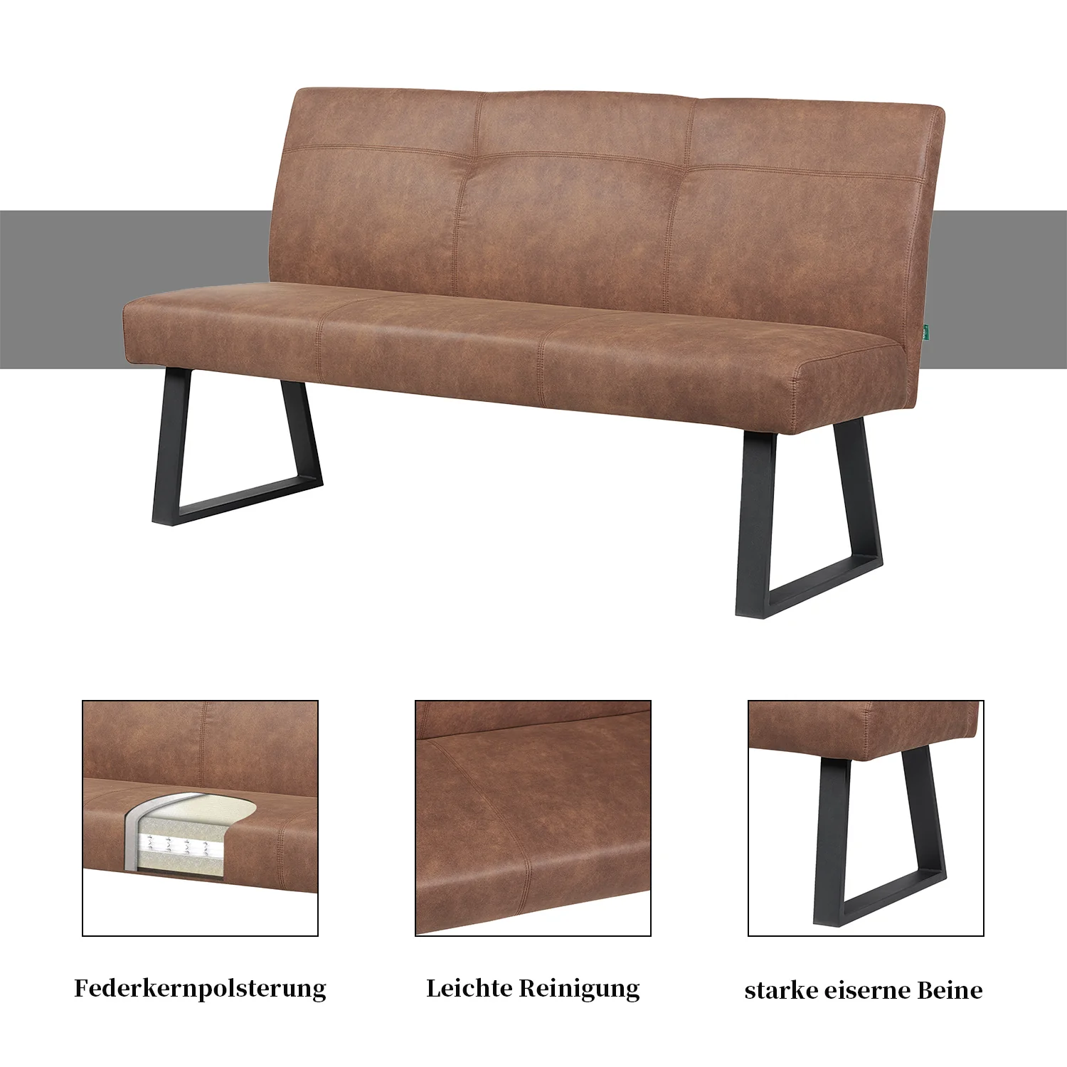 Esszimmerbank JOYCE - Federkernpolsterung, mit Metallgestell - Image 21