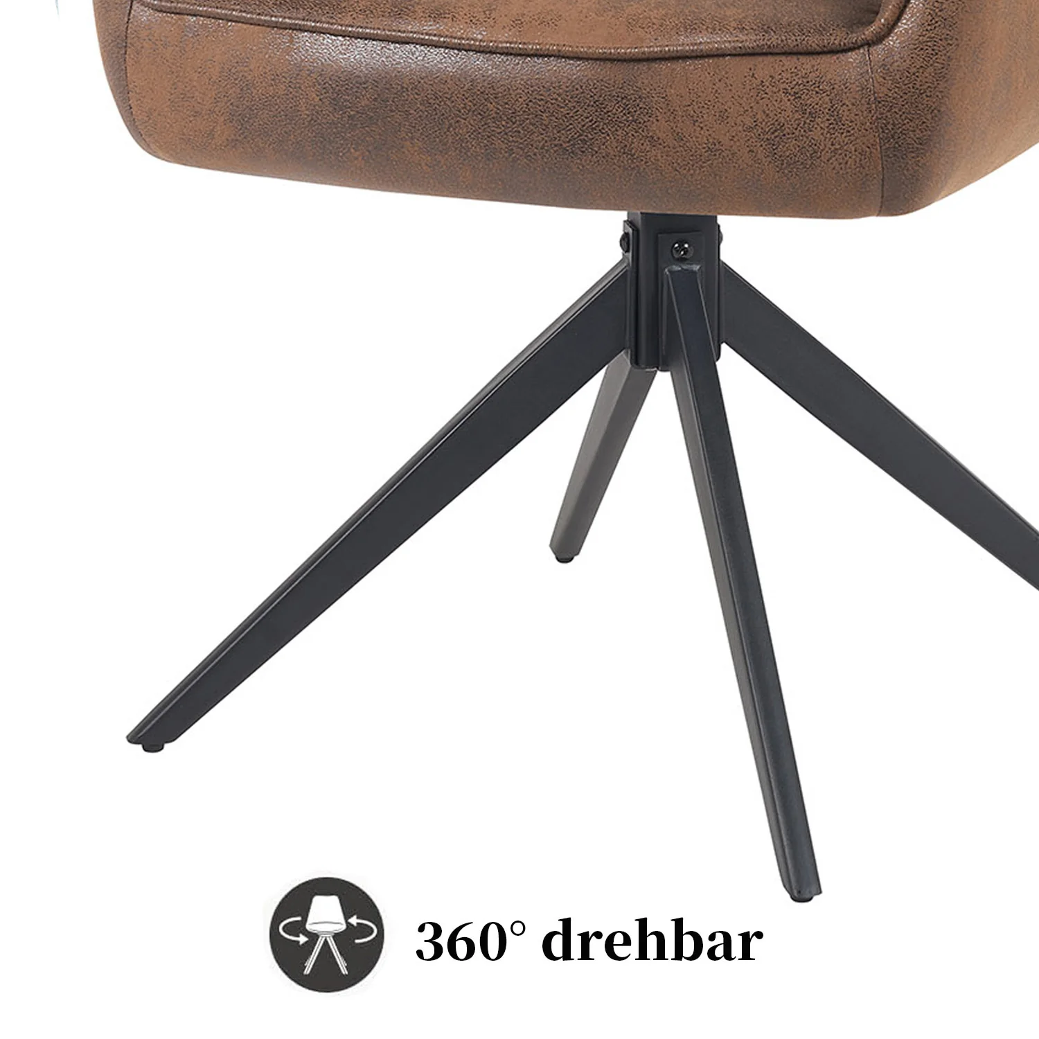 Esszimmerstuhl ARVIT – Drehbarer Stuhl mit Armlehnen & Federkernpolsterung - Image 15