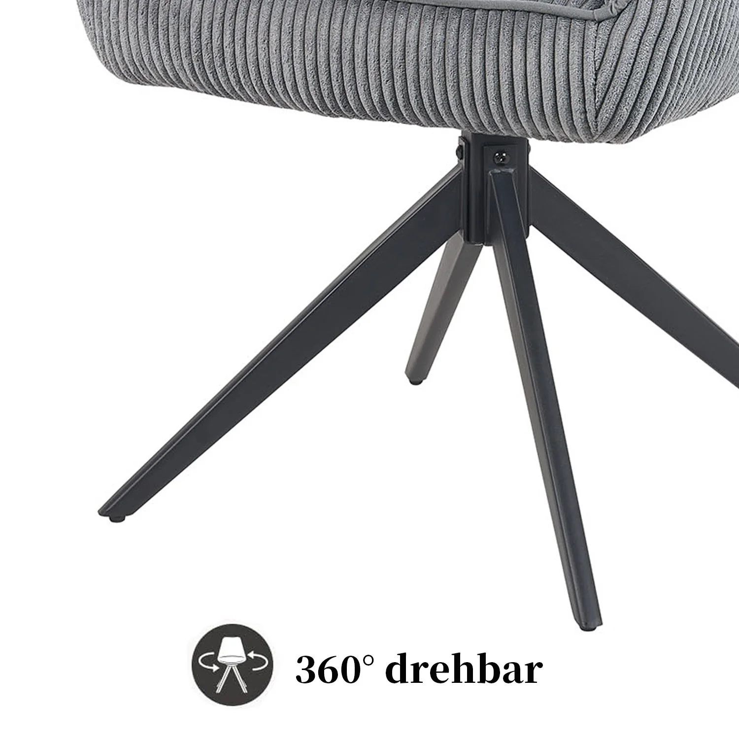 Esszimmerstuhl ARVIT – Drehbarer Stuhl mit Armlehnen & Federkernpolsterung - Image 29