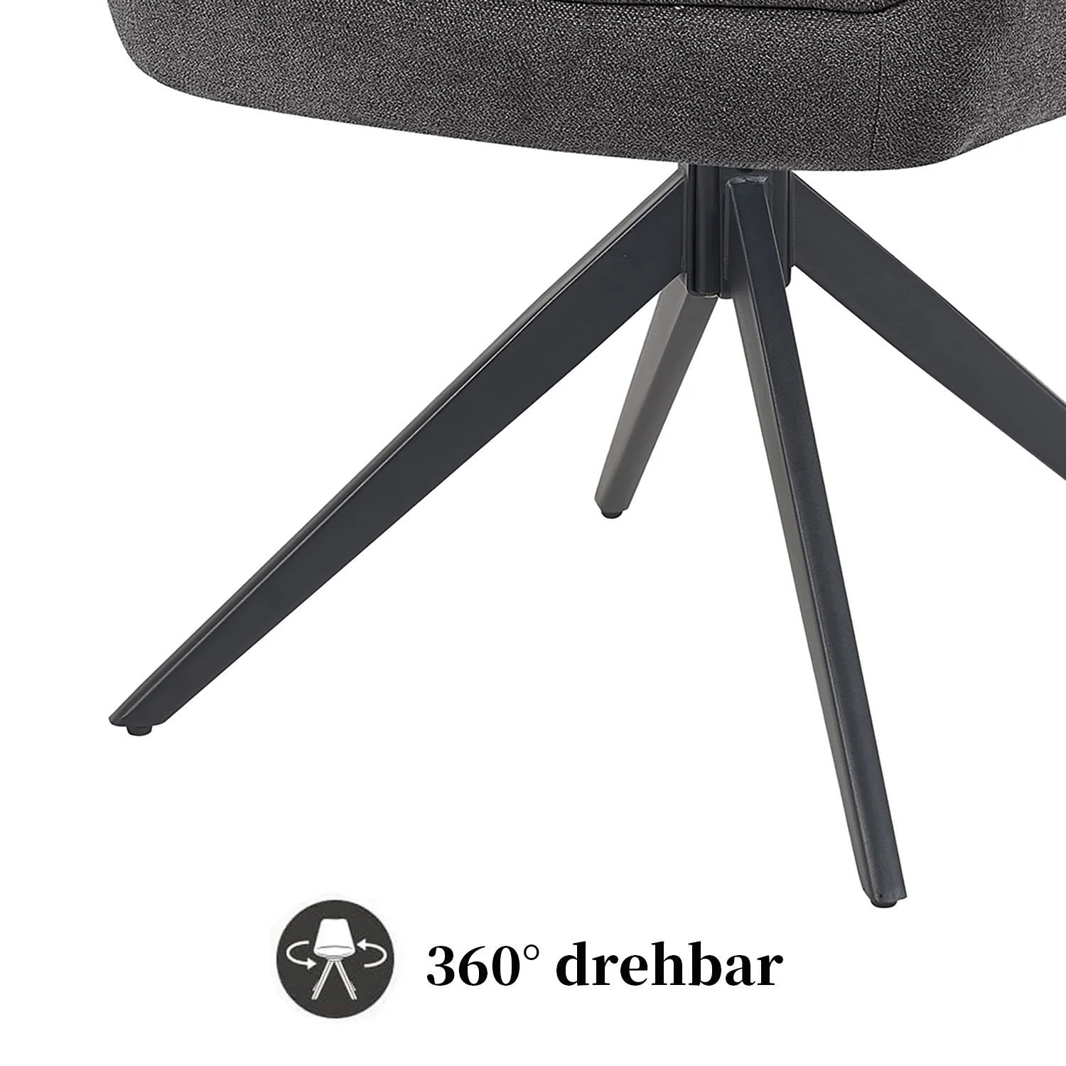 Esszimmerstuhl ARVIT – Drehbarer Stuhl mit Armlehnen & Federkernpolsterung - Image 37