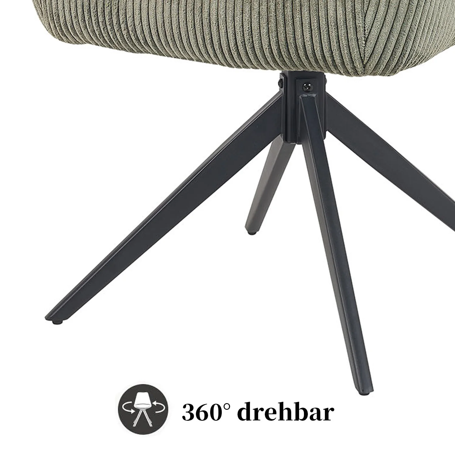 Esszimmerstuhl ARVIT – Drehbarer Stuhl mit Armlehnen & Federkernpolsterung - Image 44