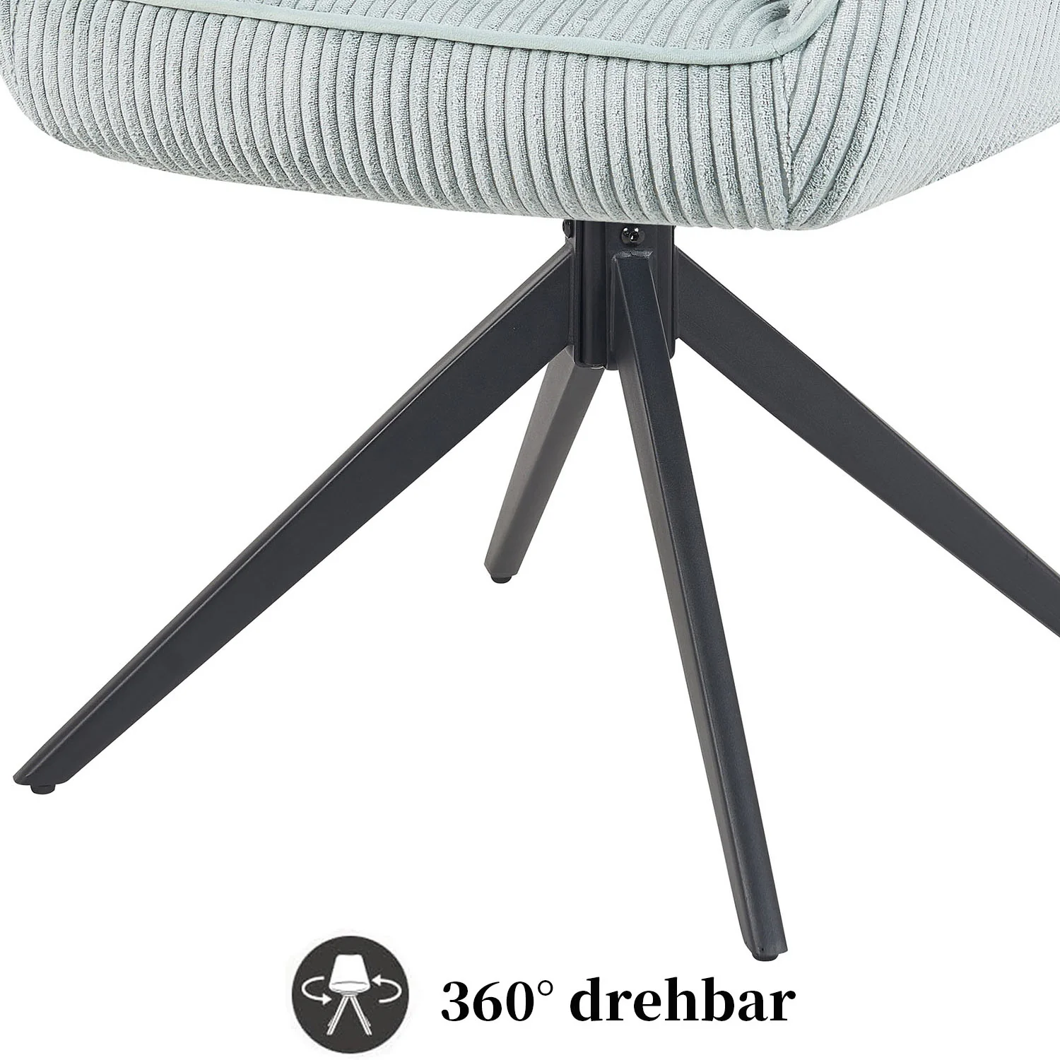 Esszimmerstuhl ARVIT – Drehbarer Stuhl mit Armlehnen & Federkernpolsterung - Image 8
