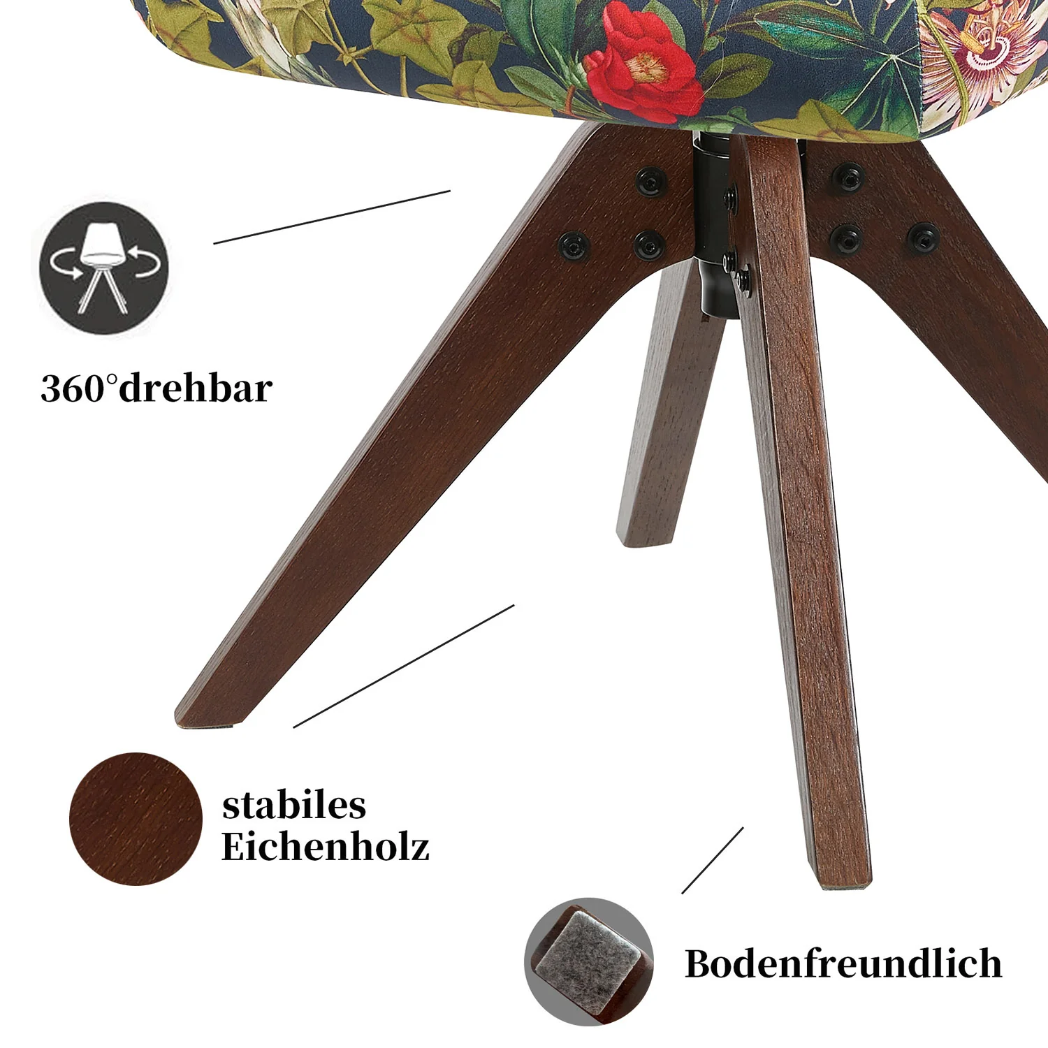 Esszimmerstuhl Mika-Finn 2er-Set | 360° drehbar | Eiche geölt Natur - Image 175