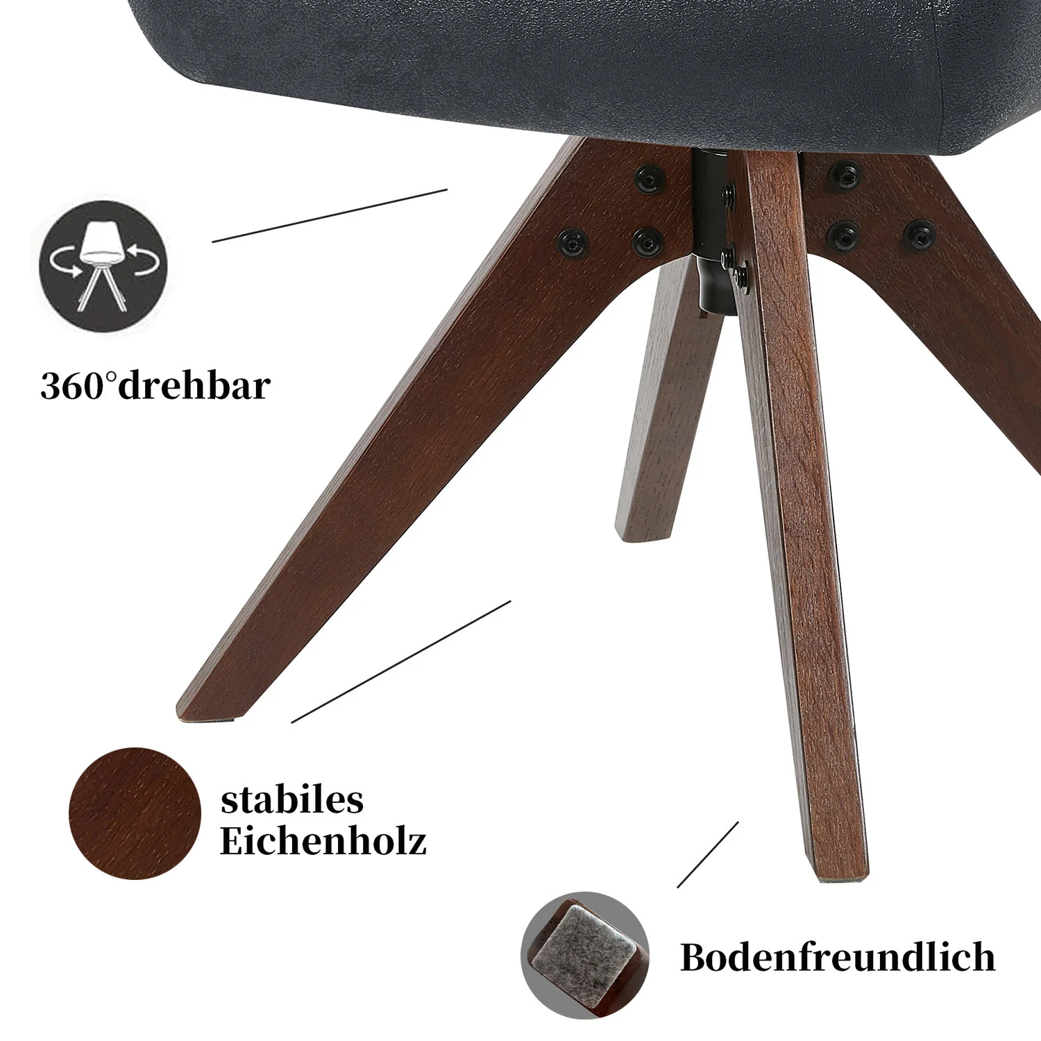 Esszimmerstuhl Mika-Finn 2er-Set | 360° drehbar | Eiche geölt Natur - Image 185
