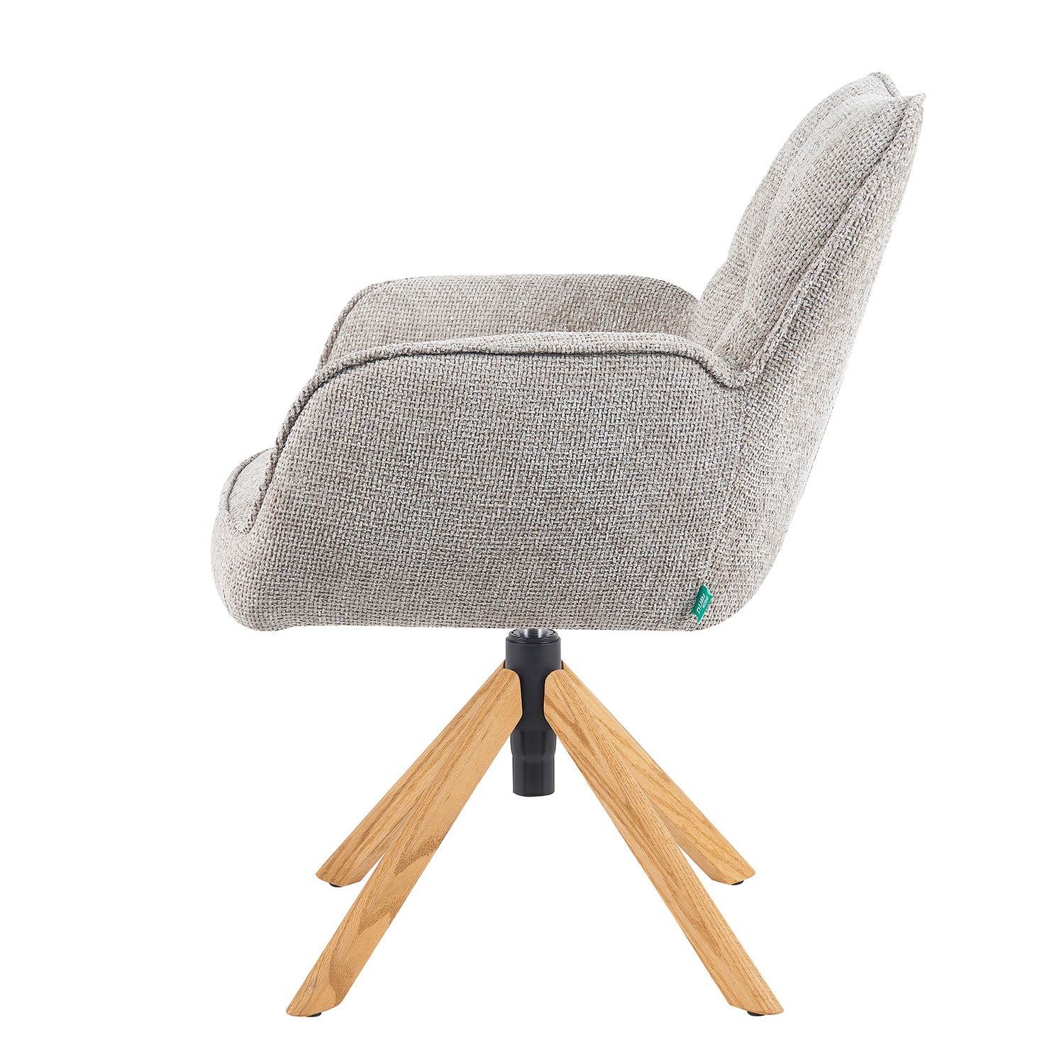 Esszimmerstuhl Mika-Ida 2er-Set - 360° drehbar mit Rückstellfunktion - Eiche Natur - Image 8