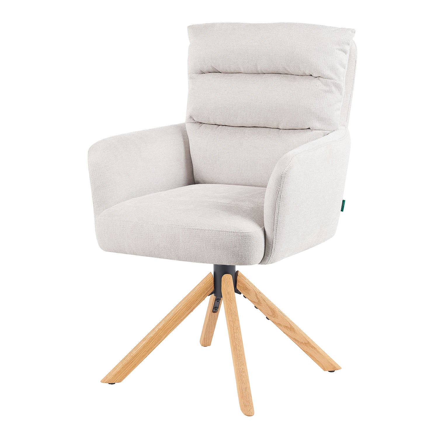 Esszimmerstuhl Mika-Jule 2er-Set - 360° drehbar, Rückstellfunktion,Eiche geölt Natur - Image 12