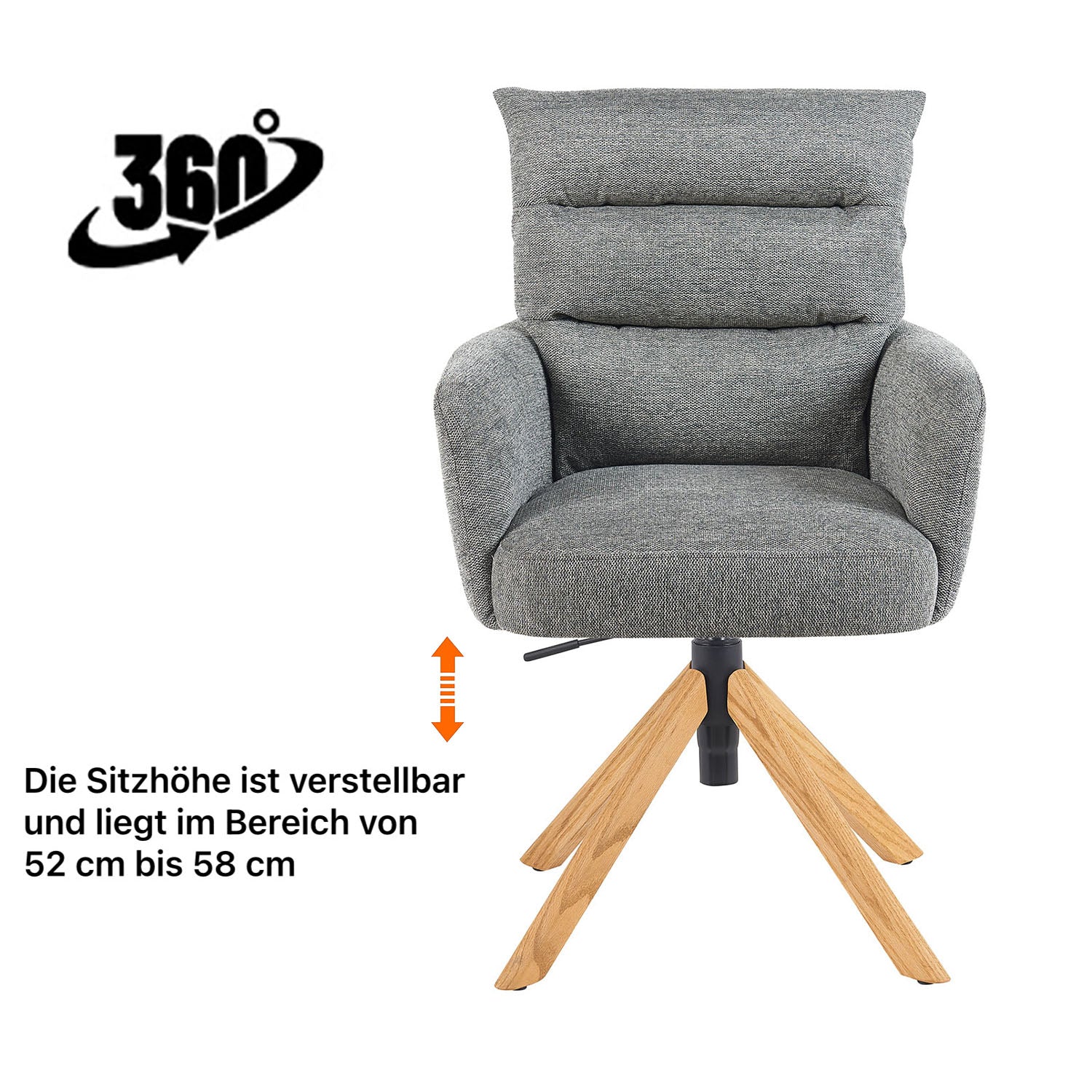 Esszimmerstuhl Mika-Jule 2er-Set - 360° drehbar, Rückstellfunktion,Eiche geölt Natur - Image 30